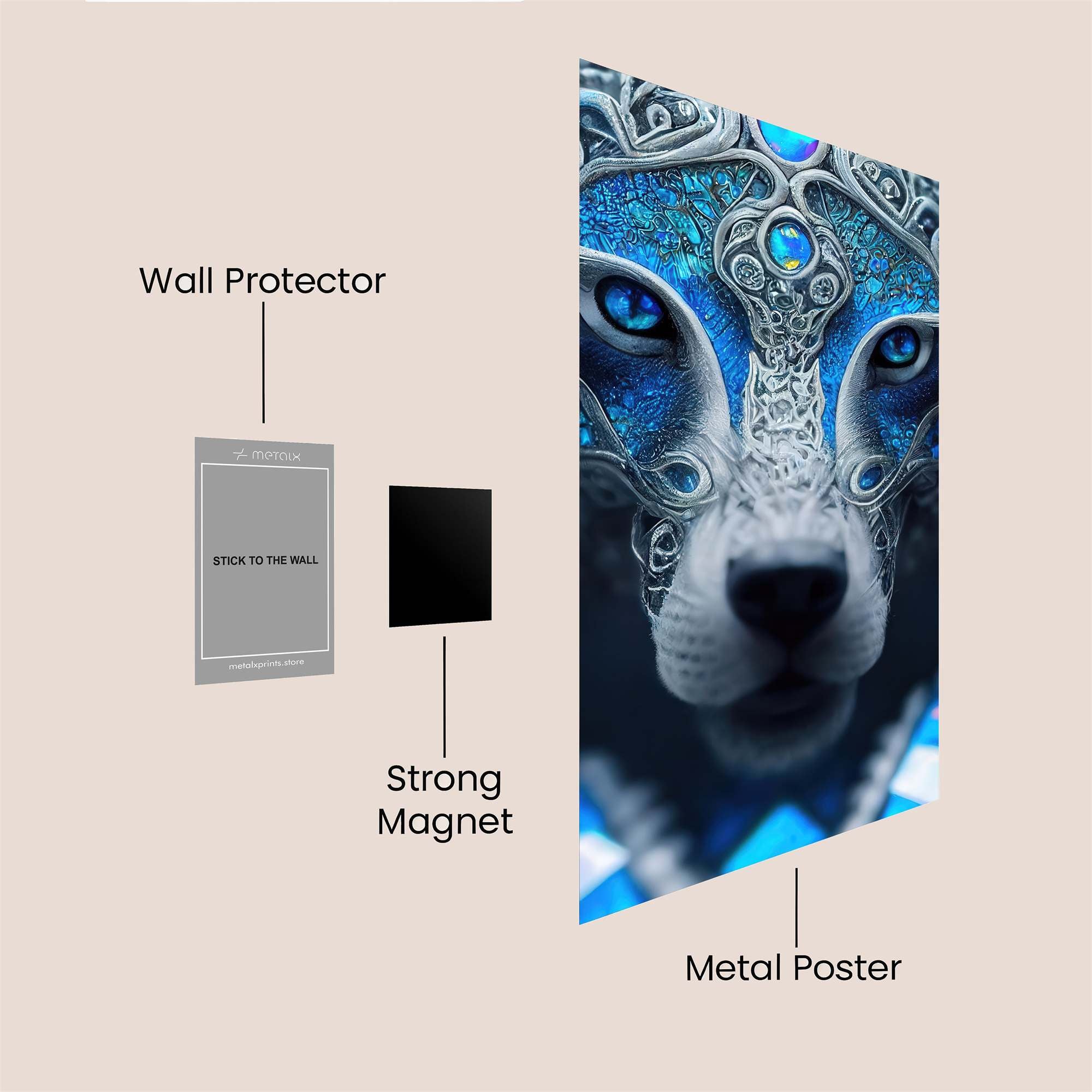 Wolf Enchantment Safe Wall Magnetic / M