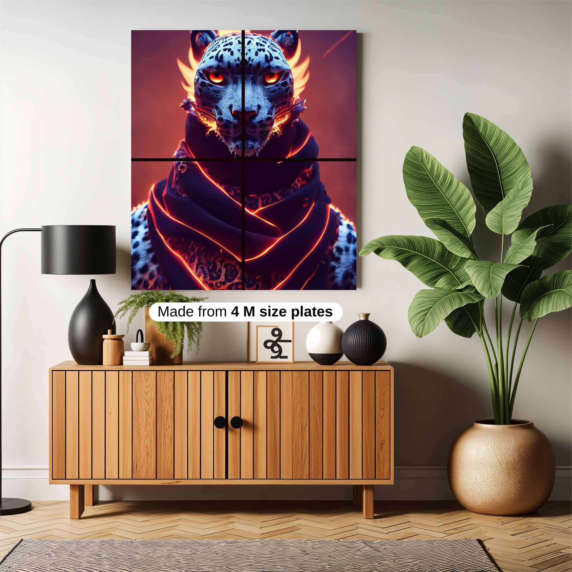 Flame Leopard Safe Wall Magnetic / M