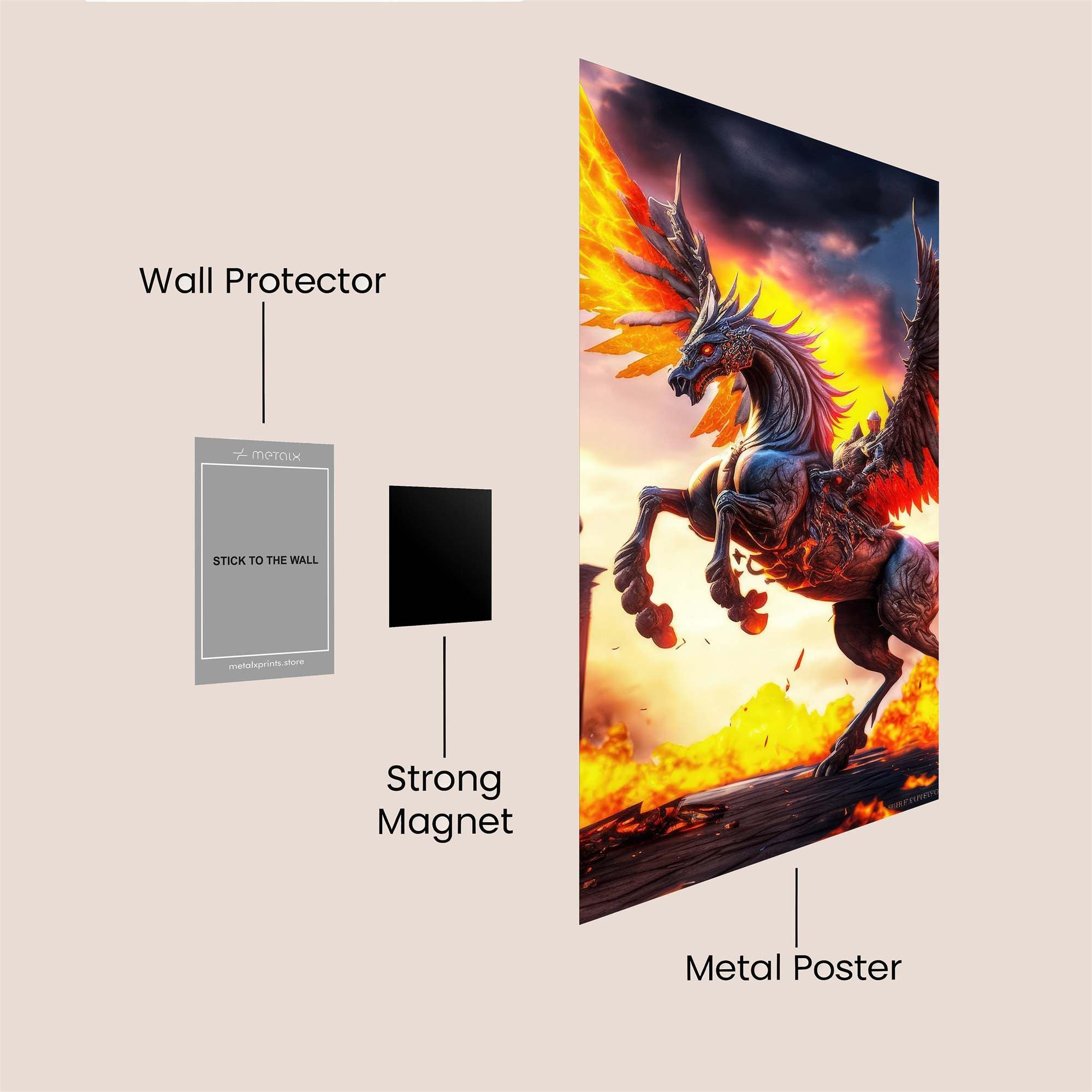 Phoenix Blaze Safe Wall Magnetic / M