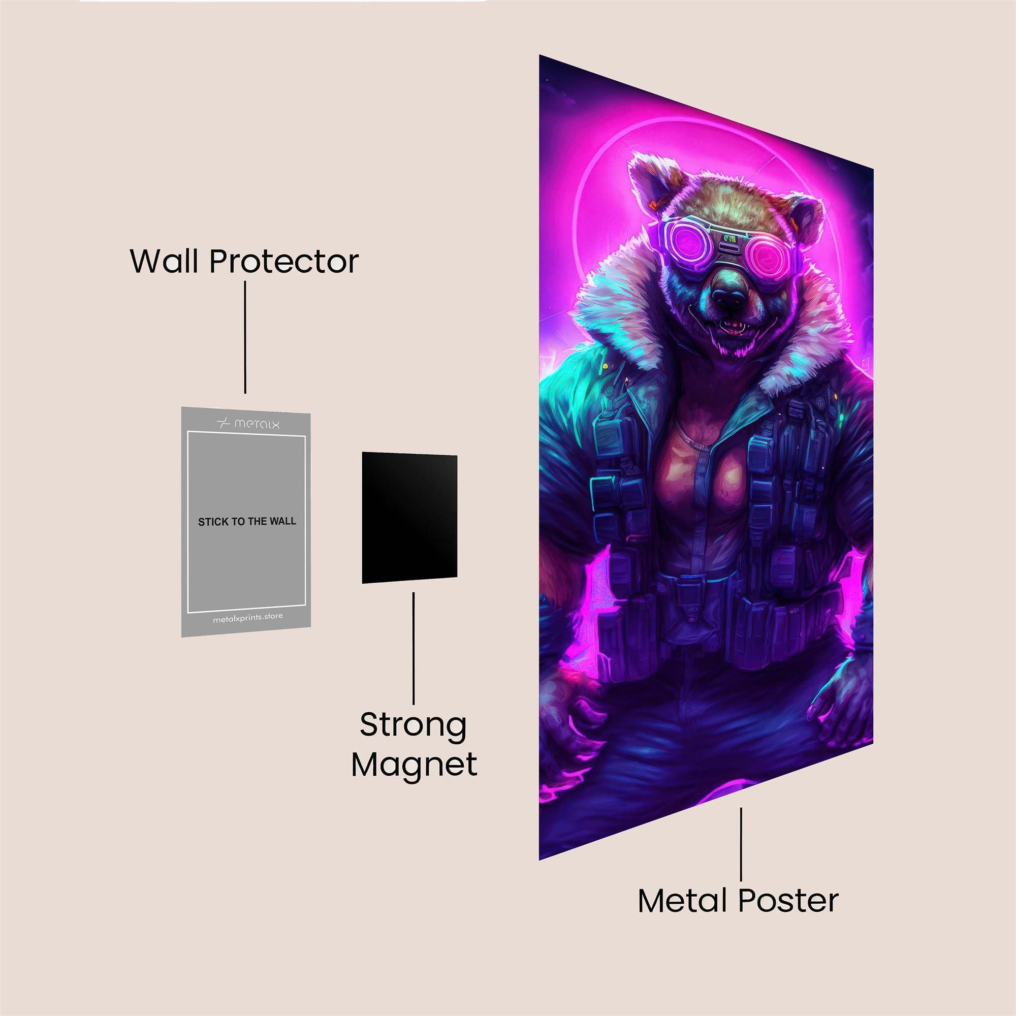 BearPunk Safe Wall Magnetic / M