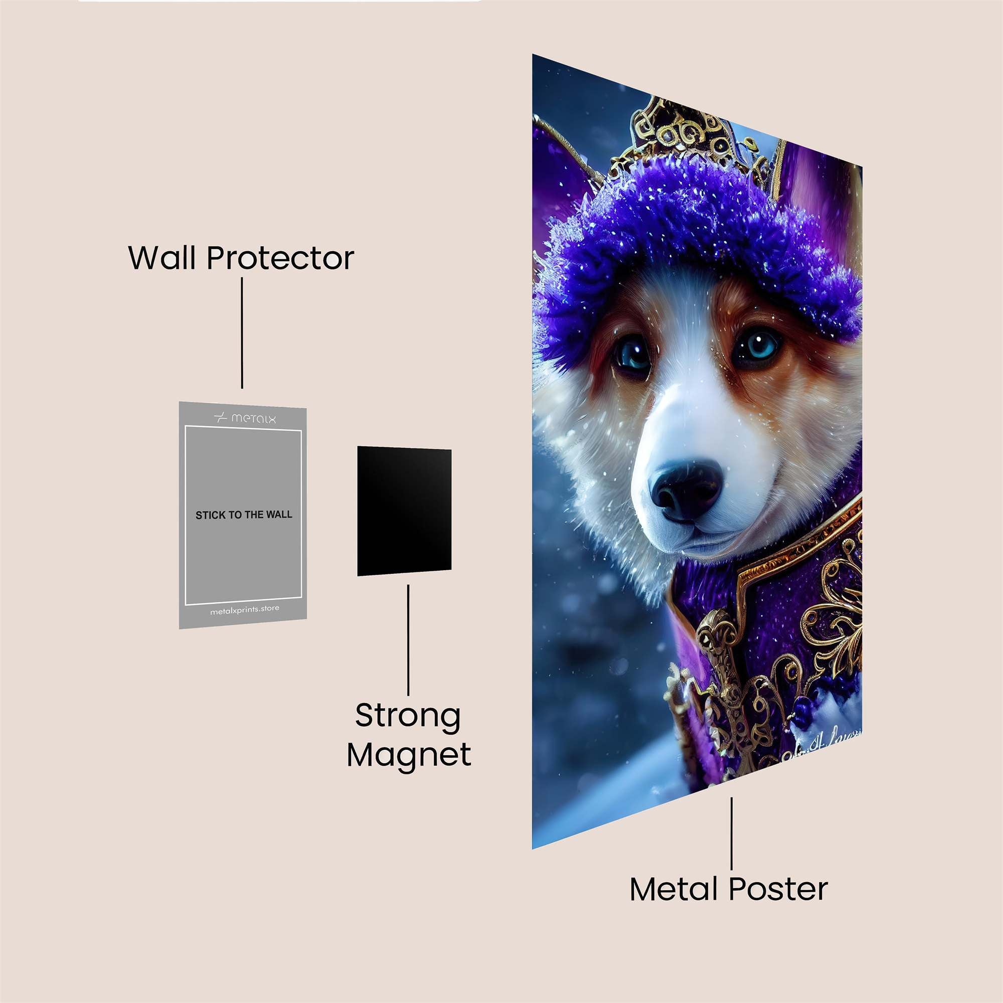 Corgi Royalty Safe Wall Magnetic / M