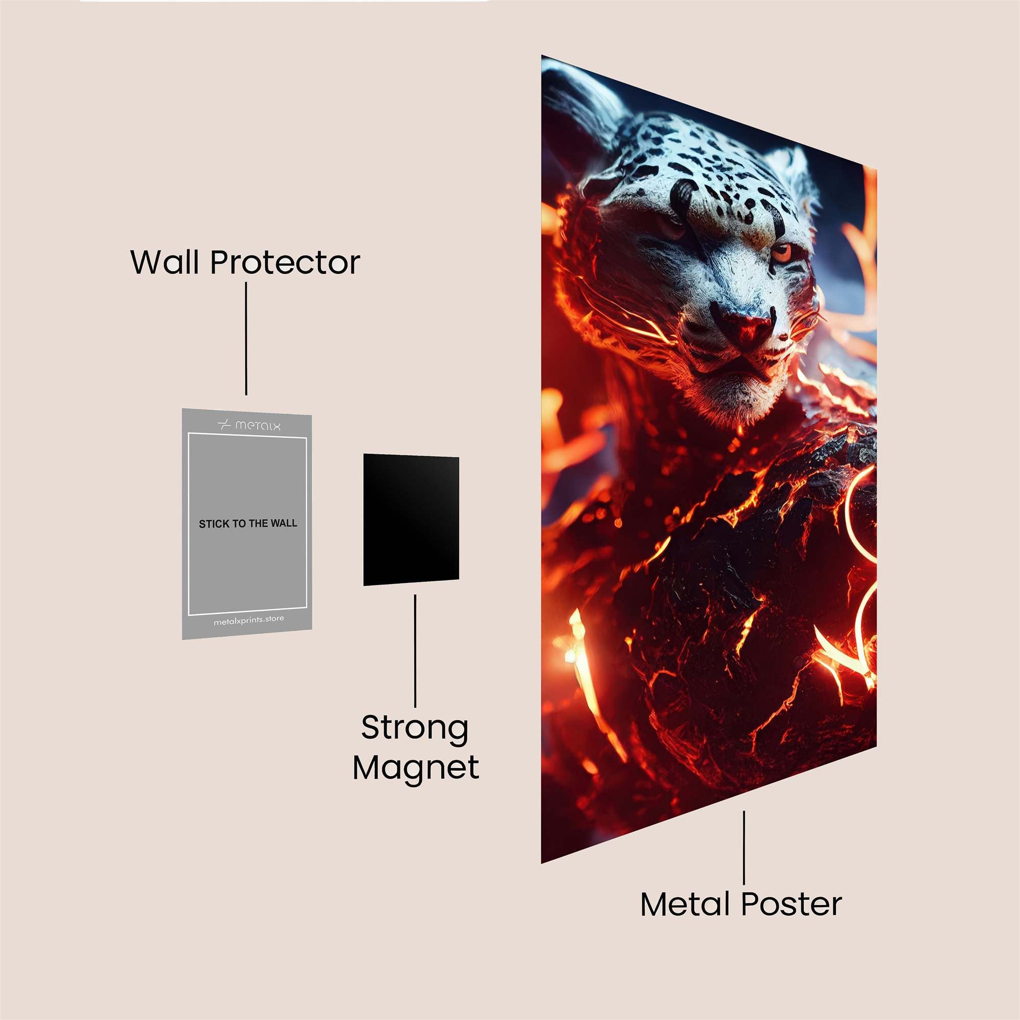 Leopard Blaze Safe Wall Magnetic / M