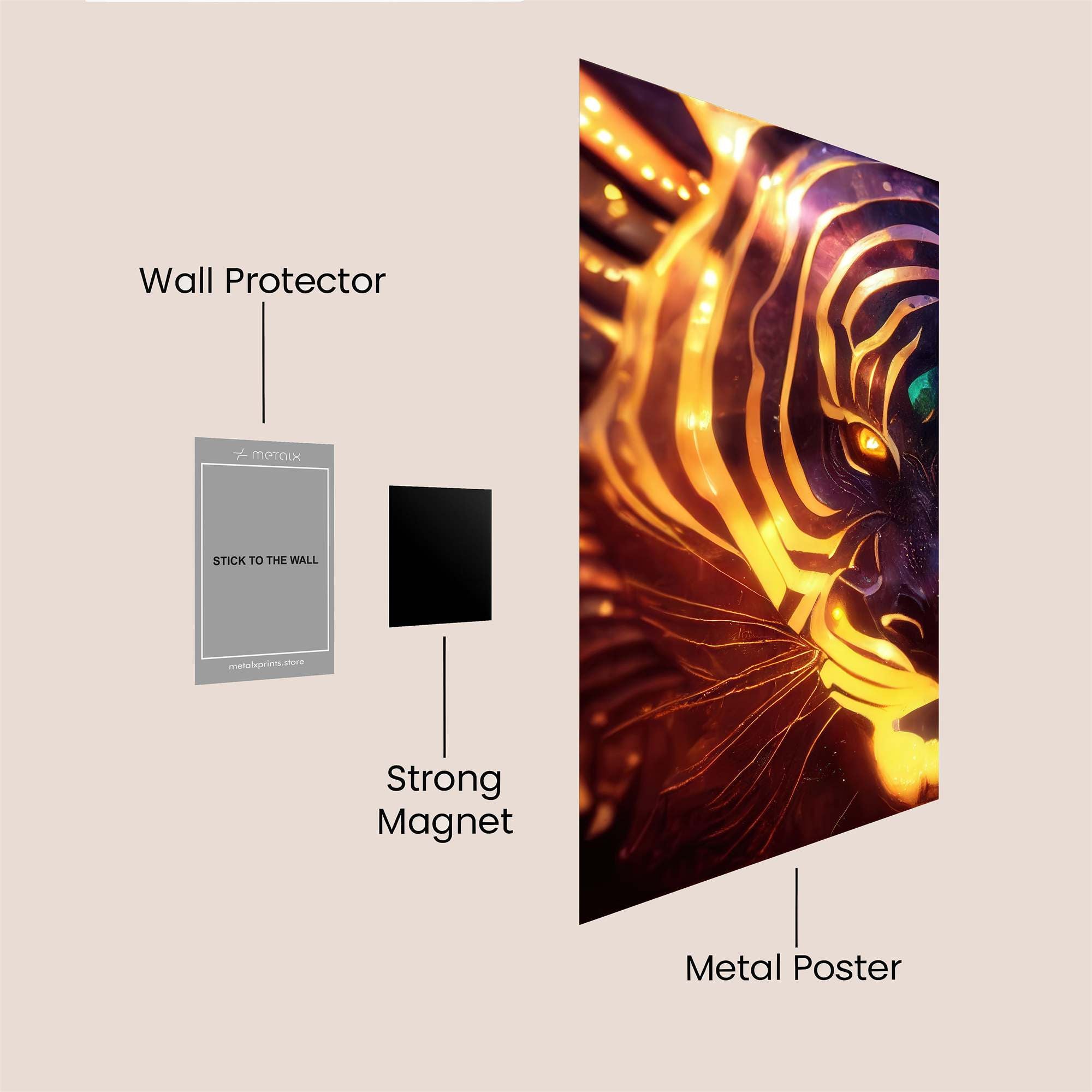 Tiger Blaze Safe Wall Magnetic / M