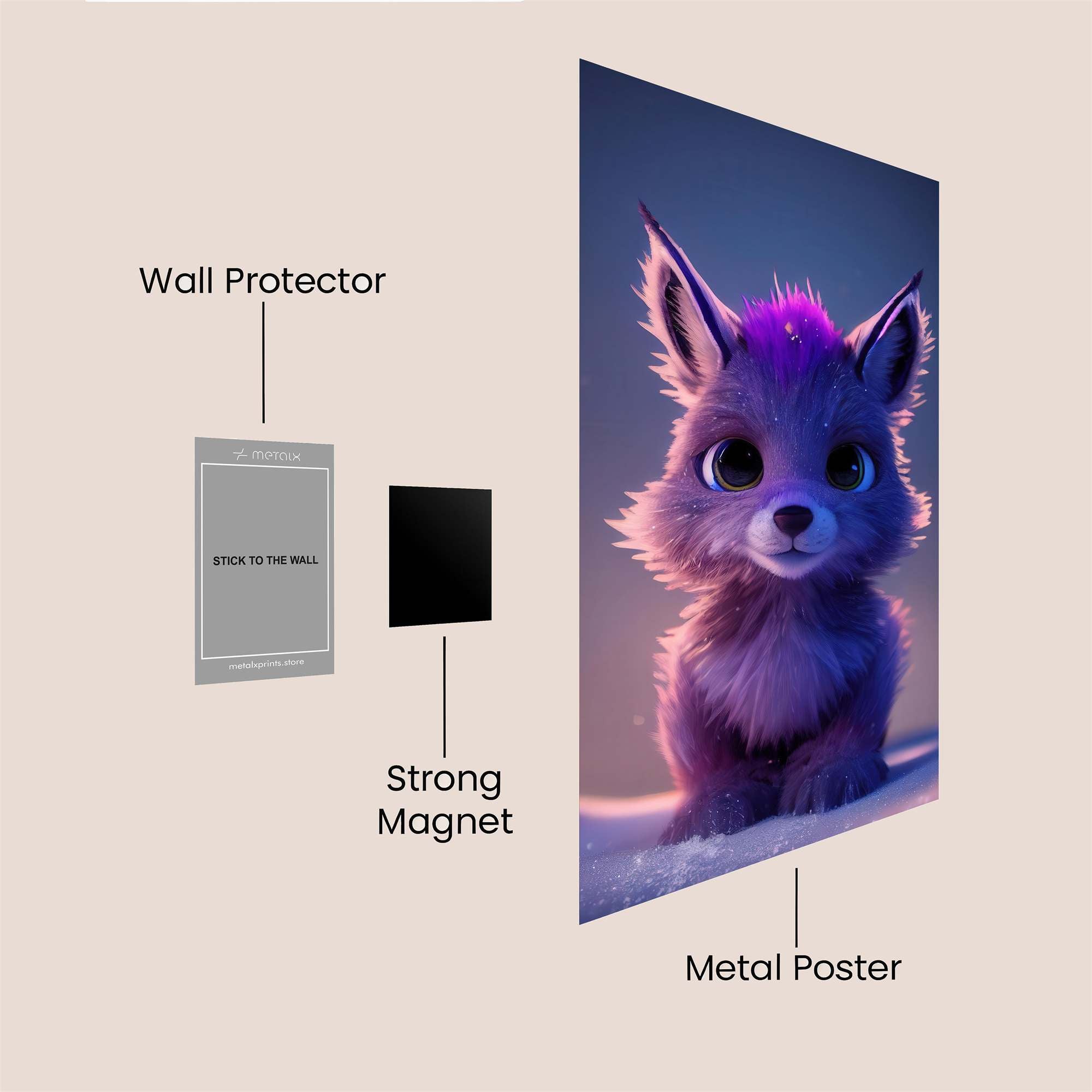 Fennec Whimsy Safe Wall Magnetic / M