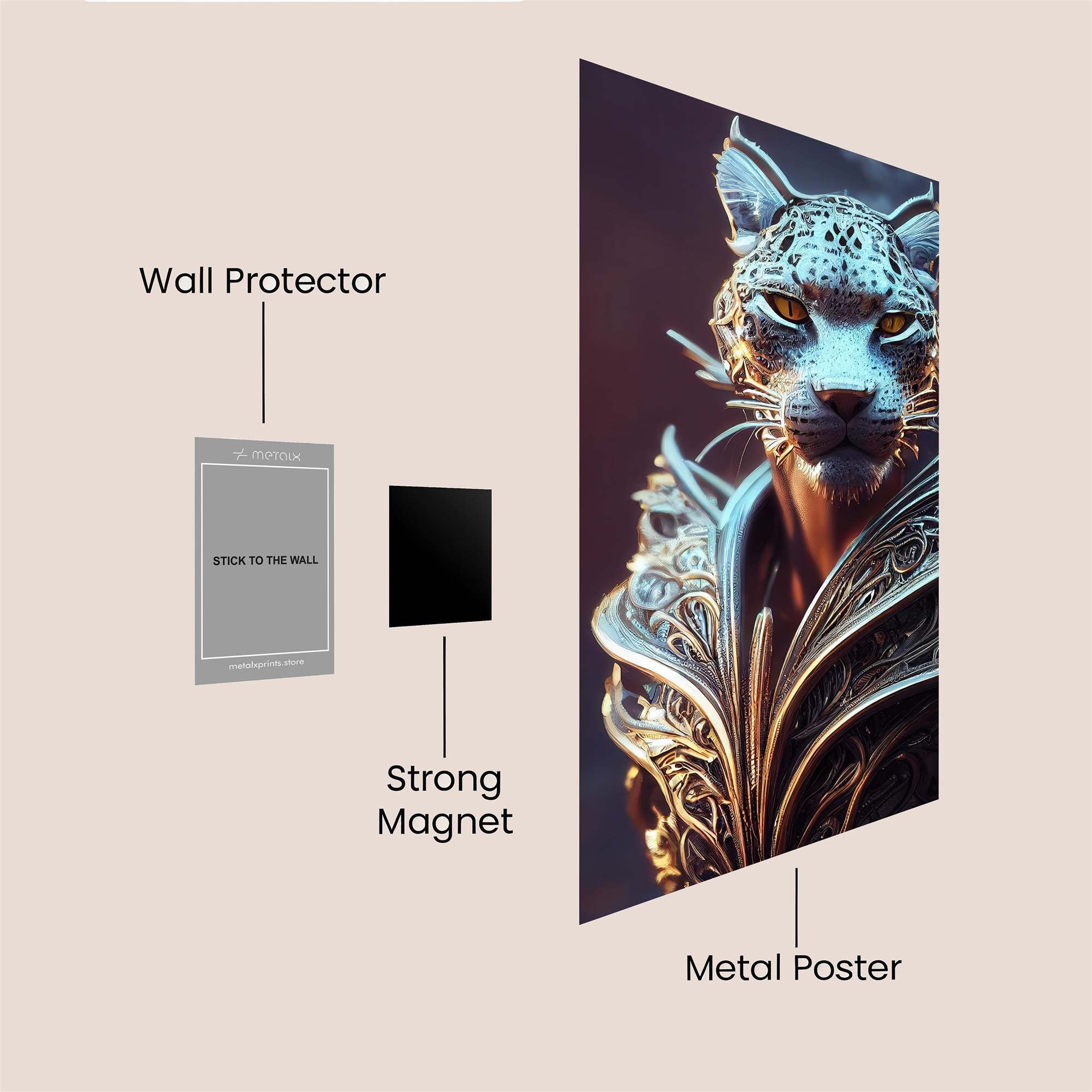 Leopard Enigma Safe Wall Magnetic / M