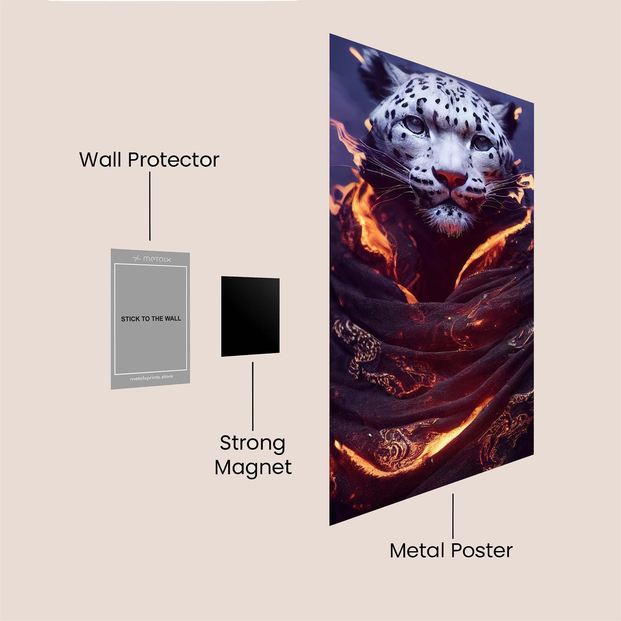 Leopard Blaze Safe Wall Magnetic / M