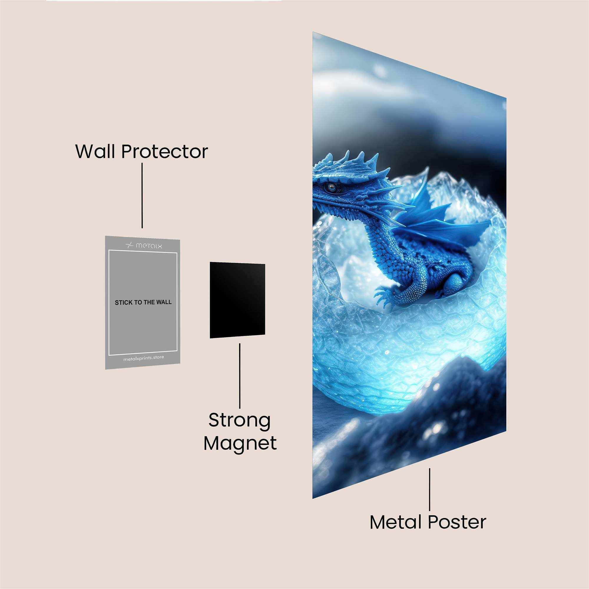 Frostborn Hatchling Safe Wall Magnetic / M