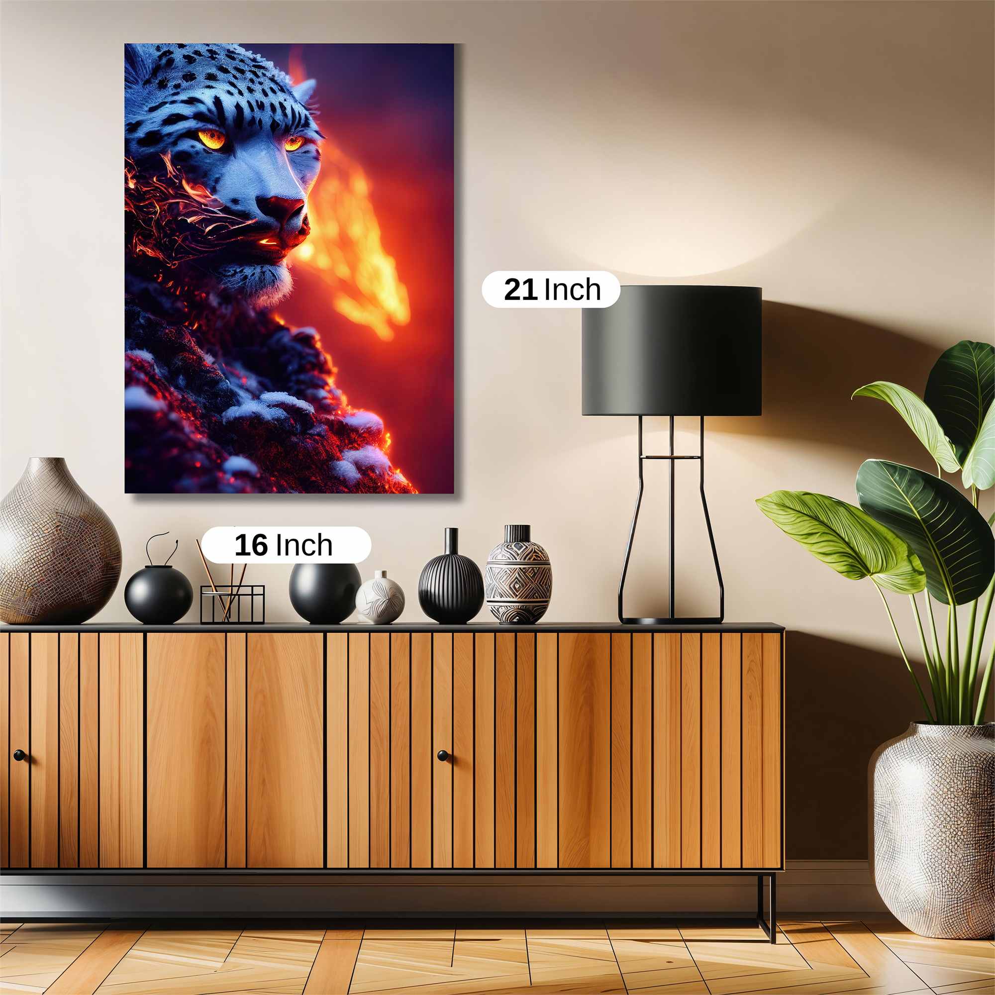 Leopard Inferno Safe Wall Magnetic / M