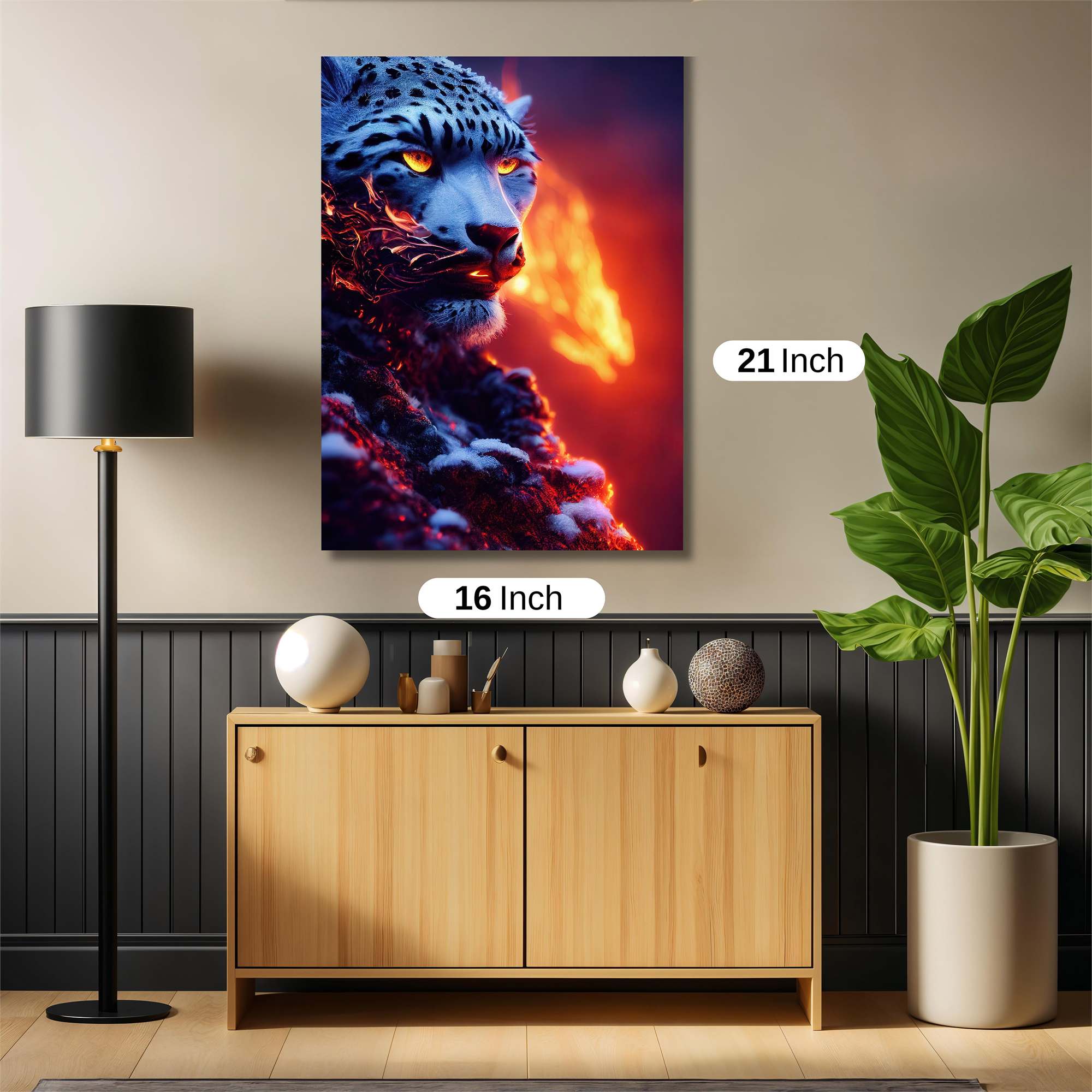 Leopard Inferno Safe Wall Magnetic / M