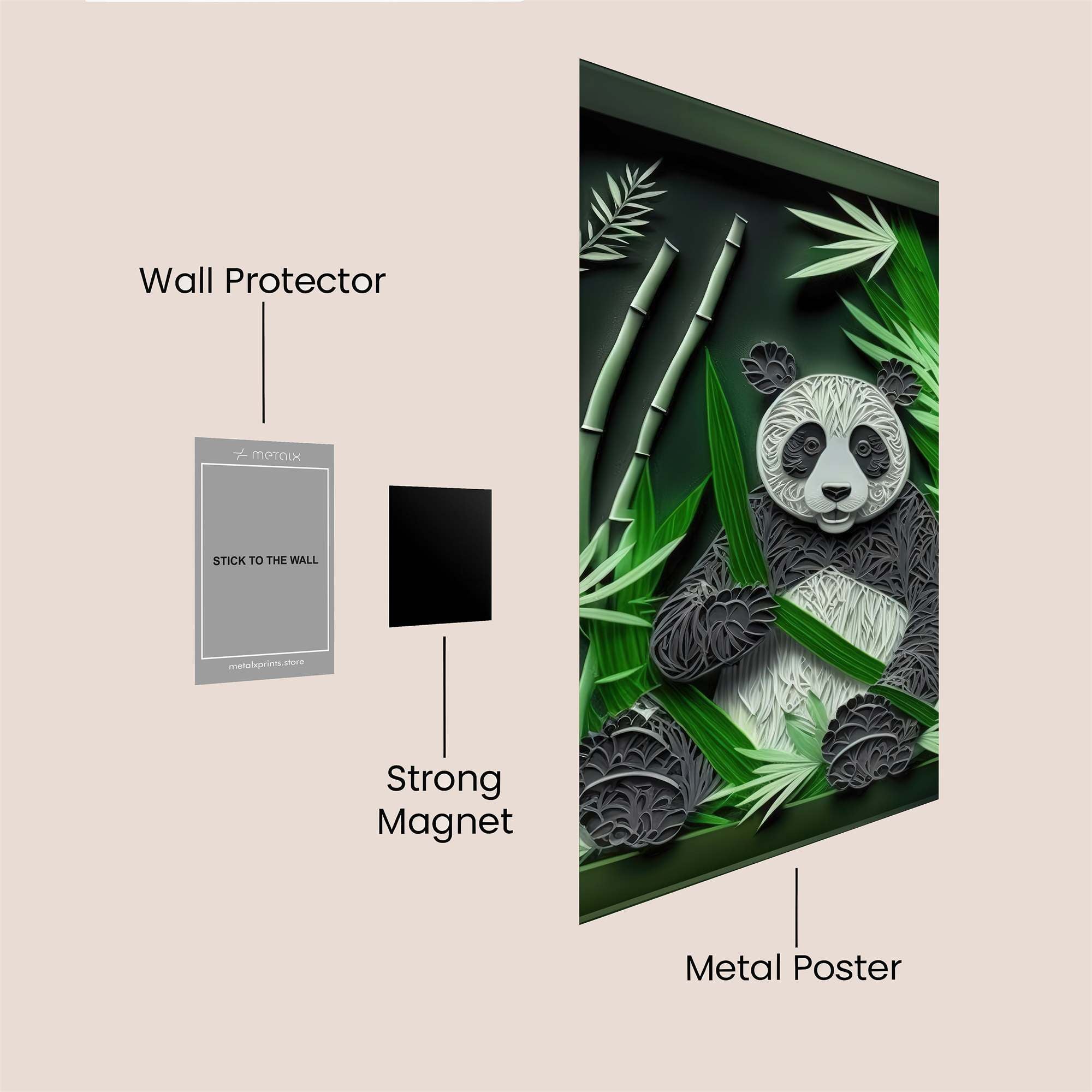 Panda Serenity Safe Wall Magnetic / M