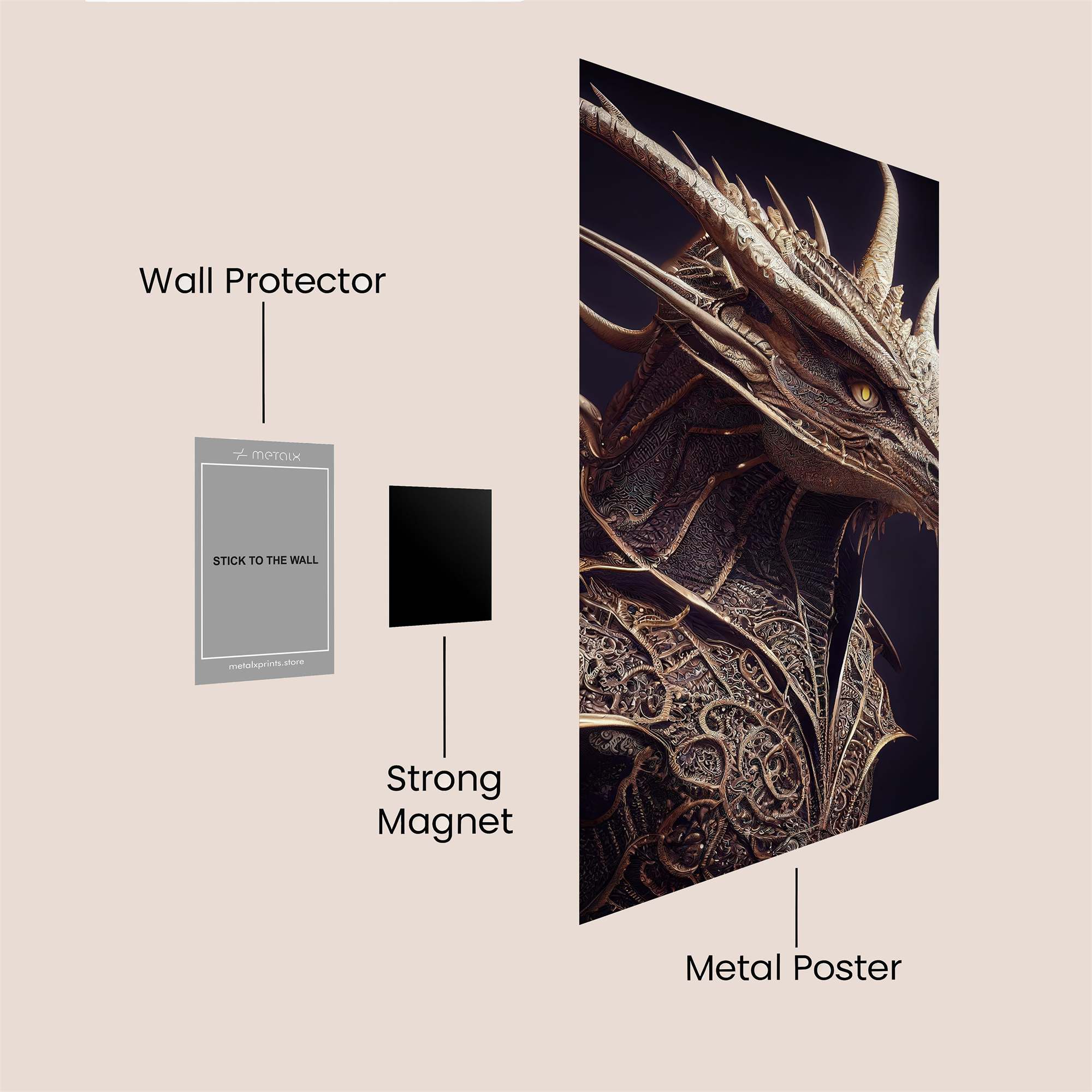 Dragon Majestic Safe Wall Magnetic / M
