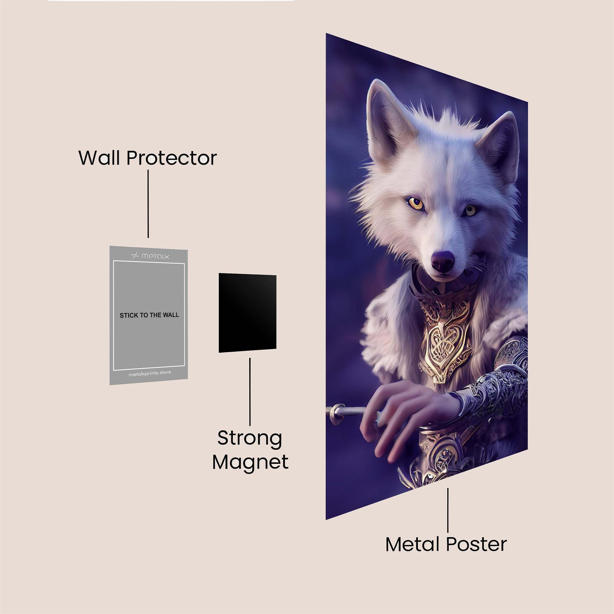 Mystic Fox Safe Wall Magnetic / M