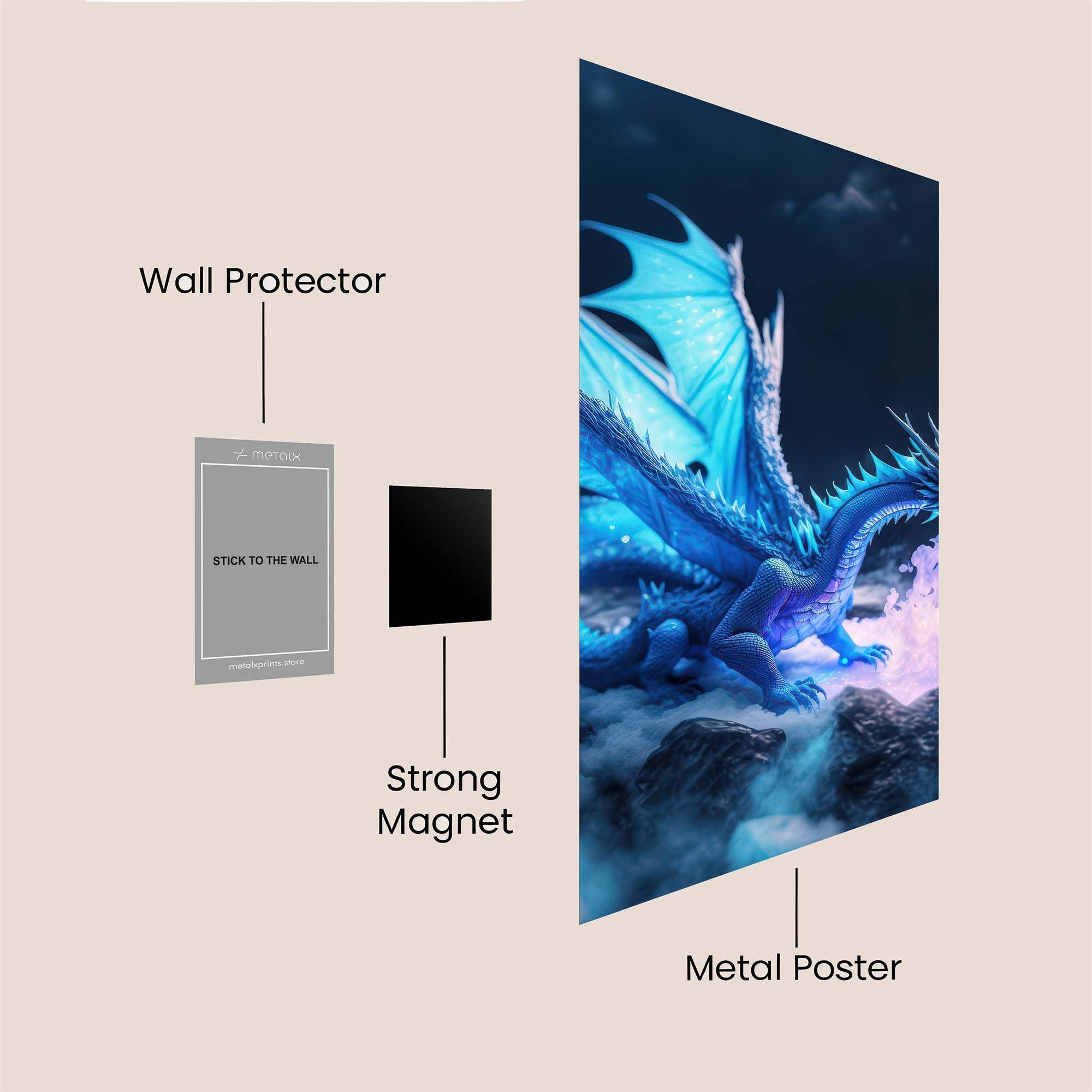 Azure Majesty Safe Wall Magnetic / M