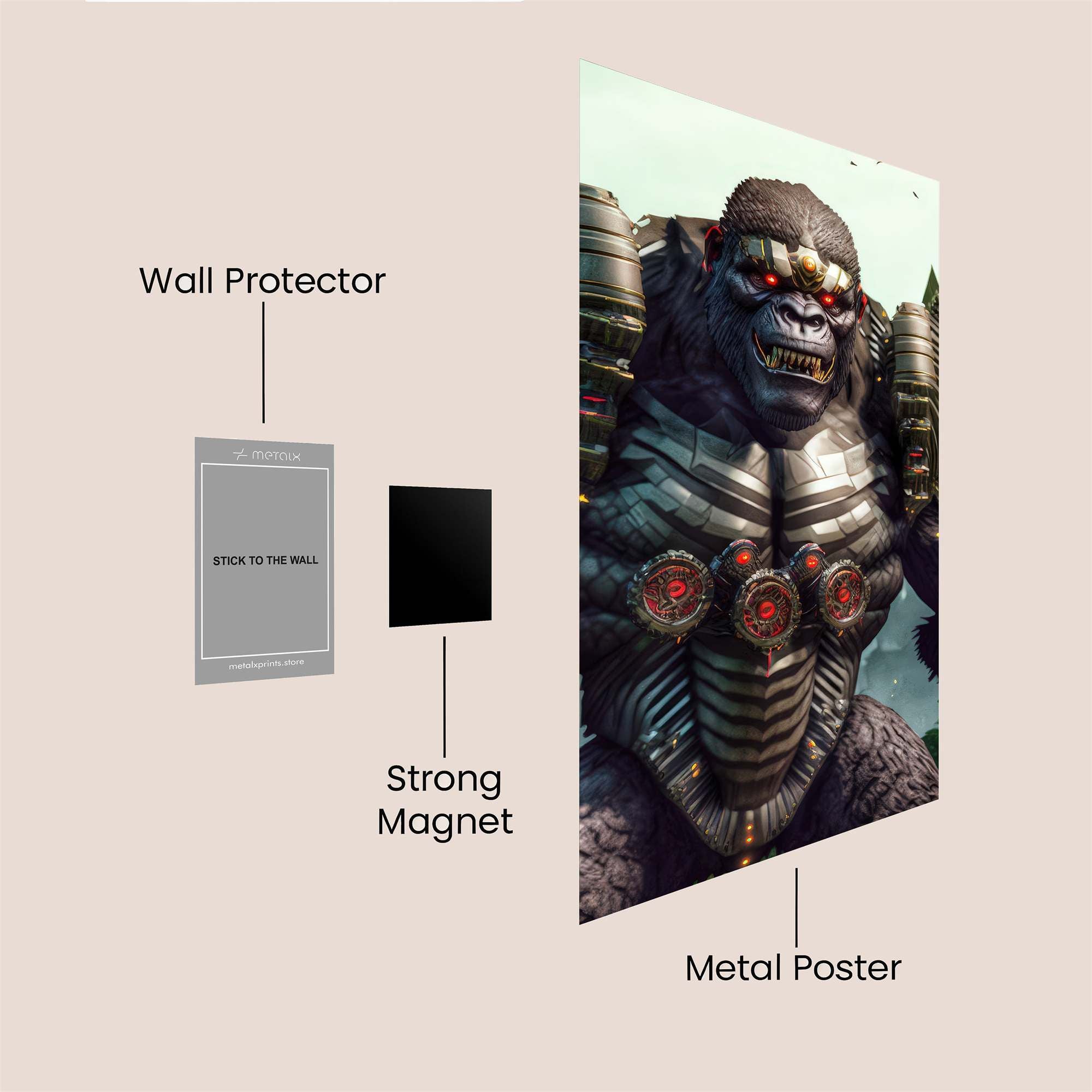 Mecha Kong Safe Wall Magnetic / M