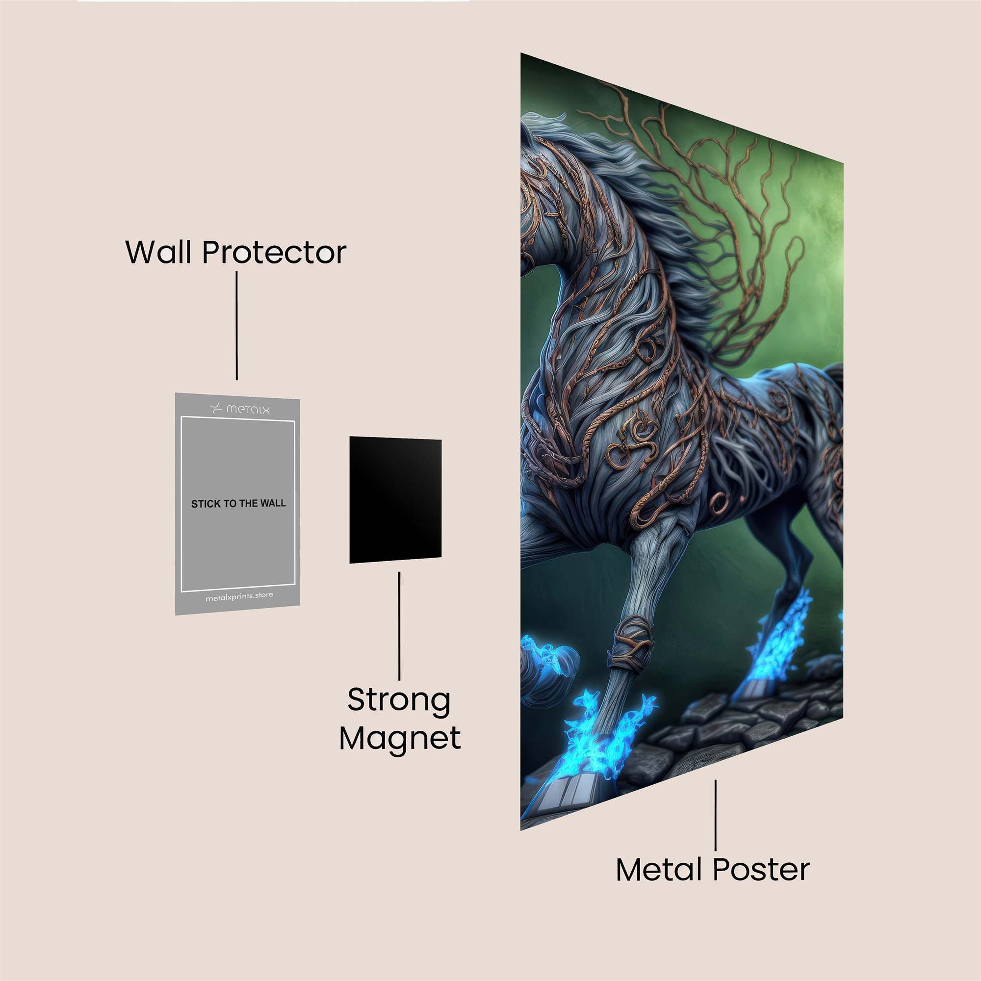Ethereal Steed Safe Wall Magnetic / M