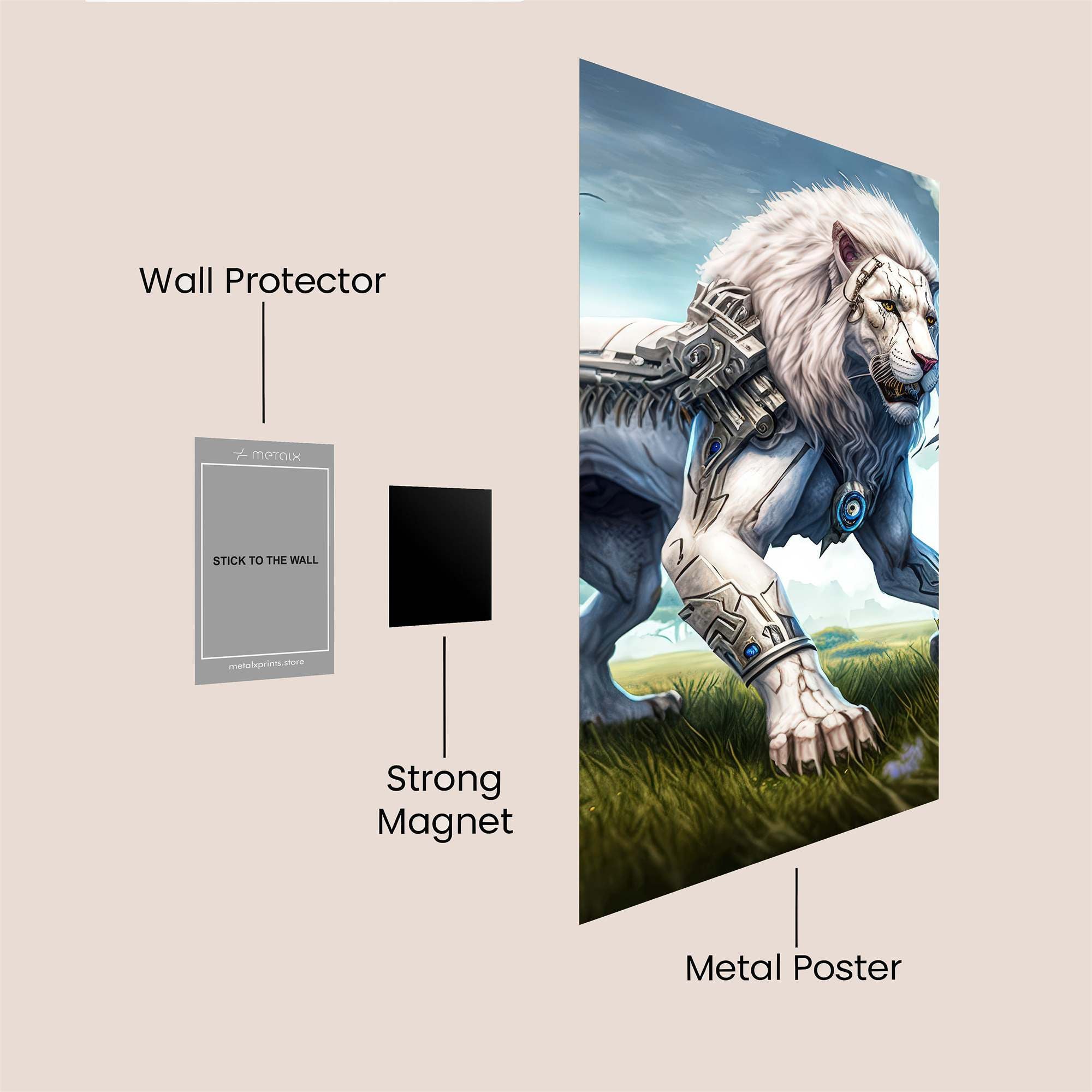 Cyber Lion Safe Wall Magnetic / M