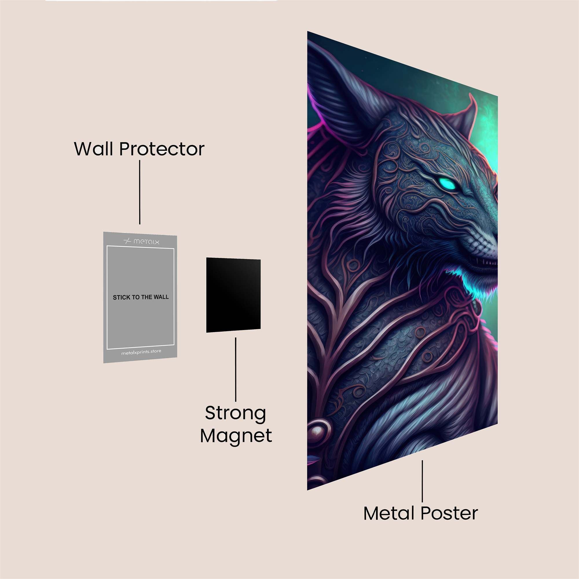 Mystic Tiger Safe Wall Magnetic / M