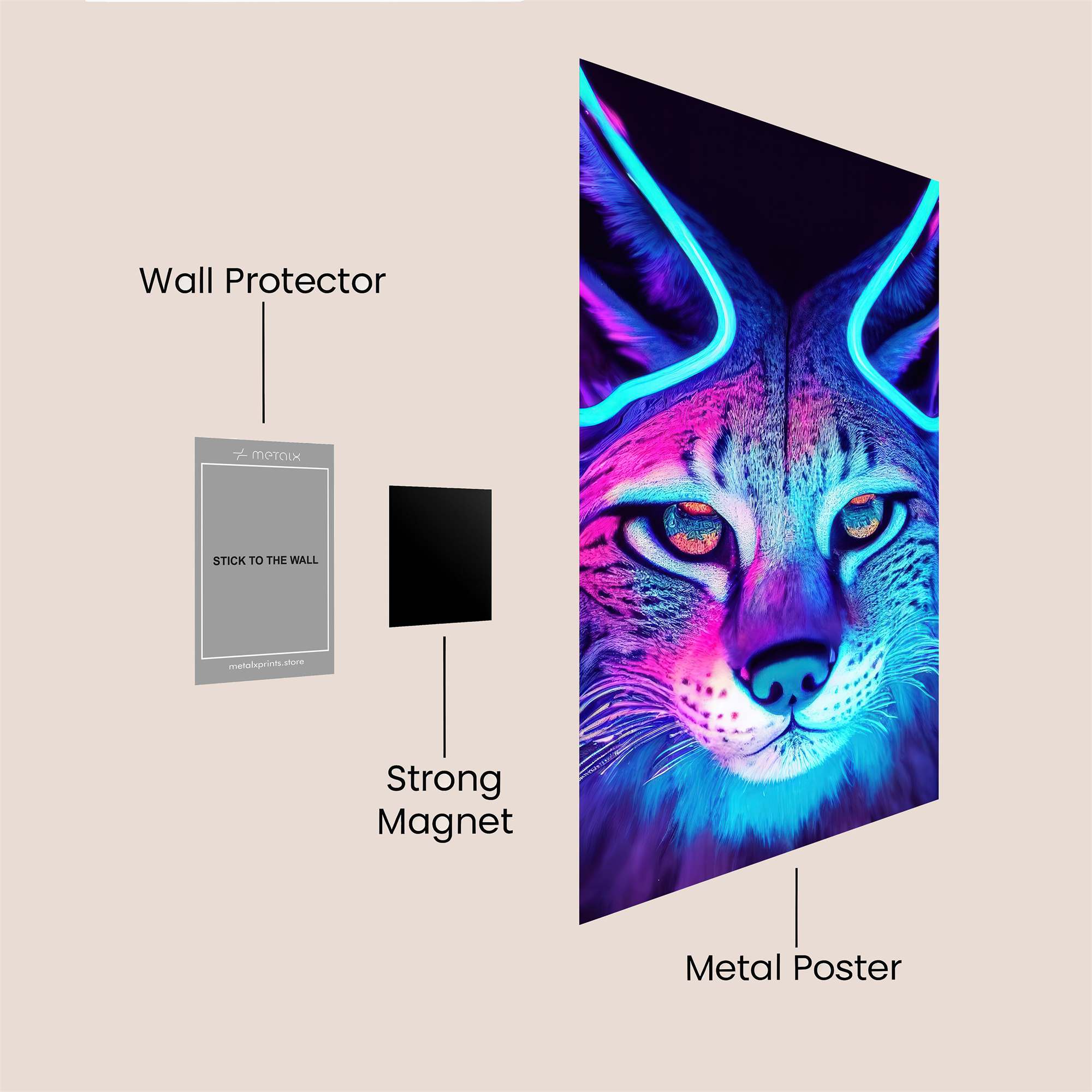 Lynx Luminescent Safe Wall Magnetic / M