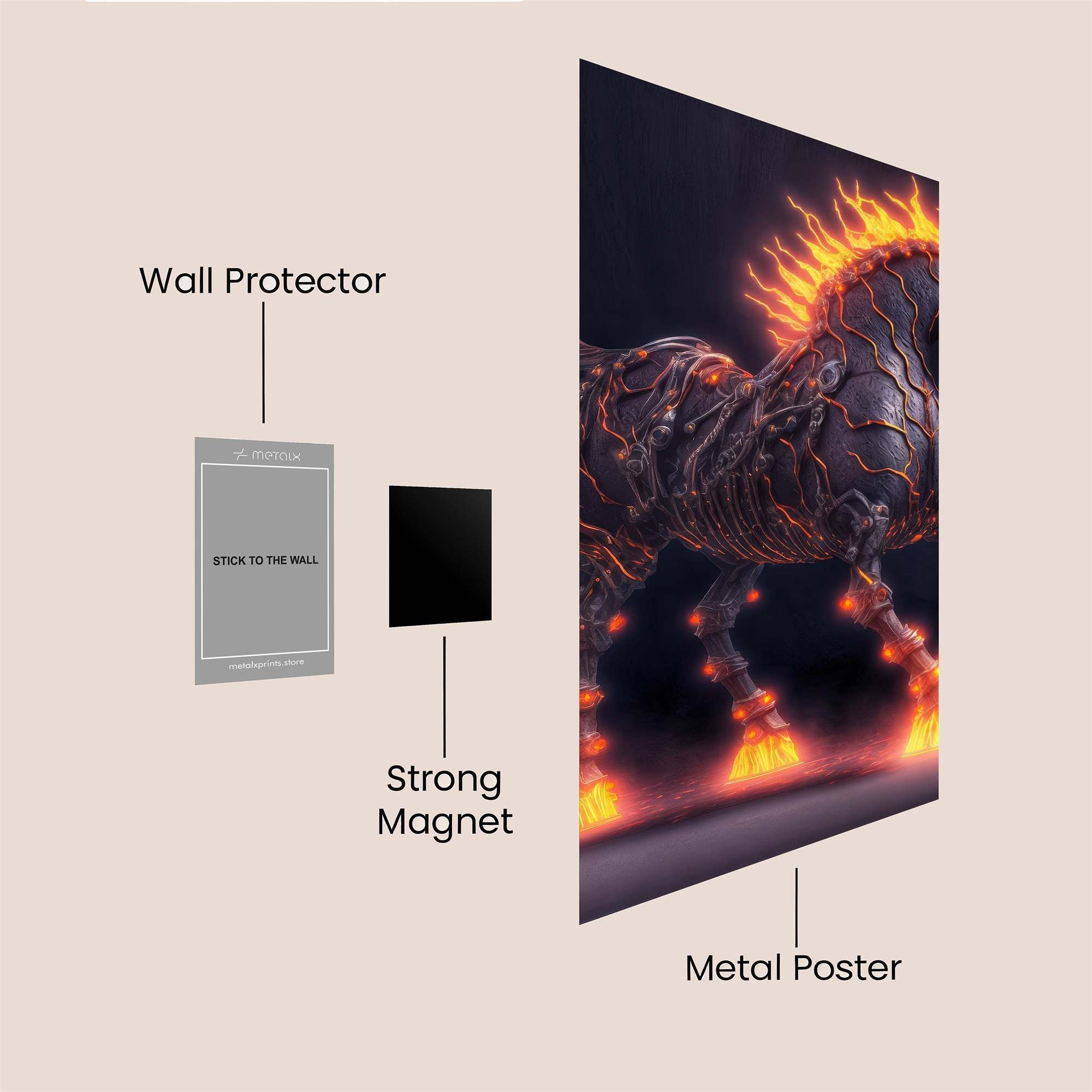 Inferno Steed Safe Wall Magnetic / M