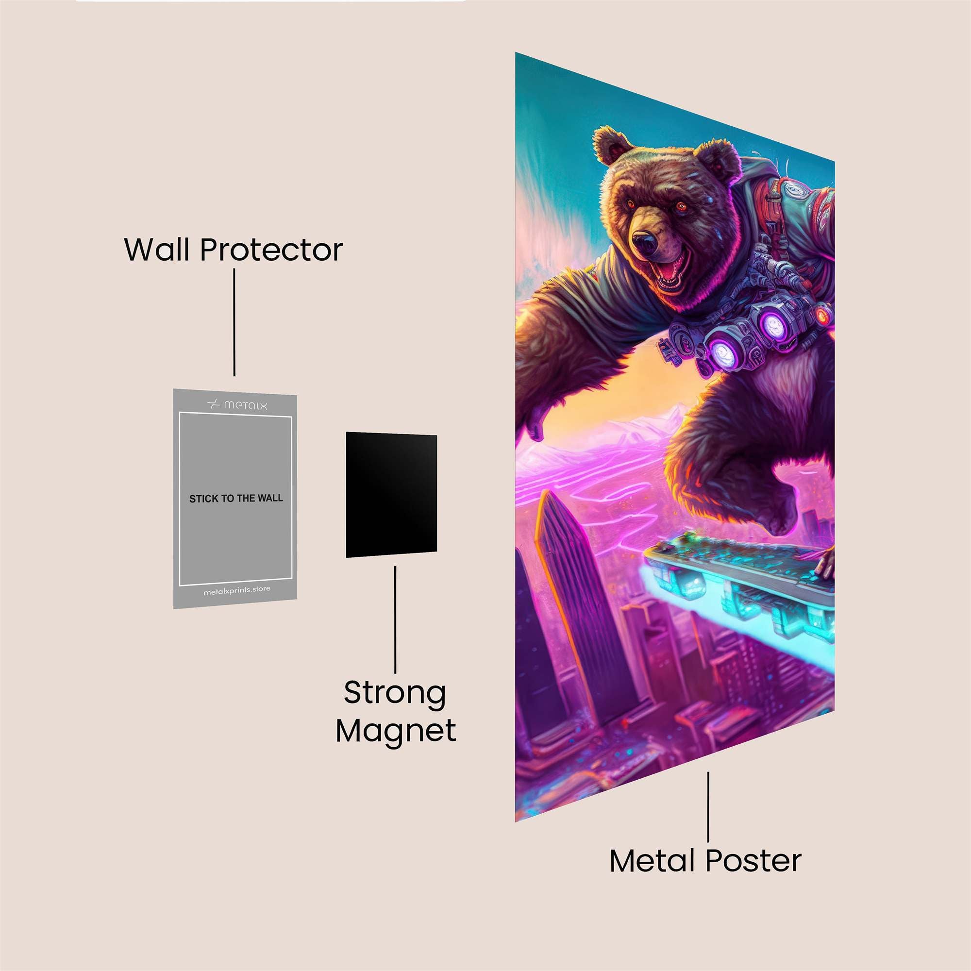 Bear Blitz Safe Wall Magnetic / M