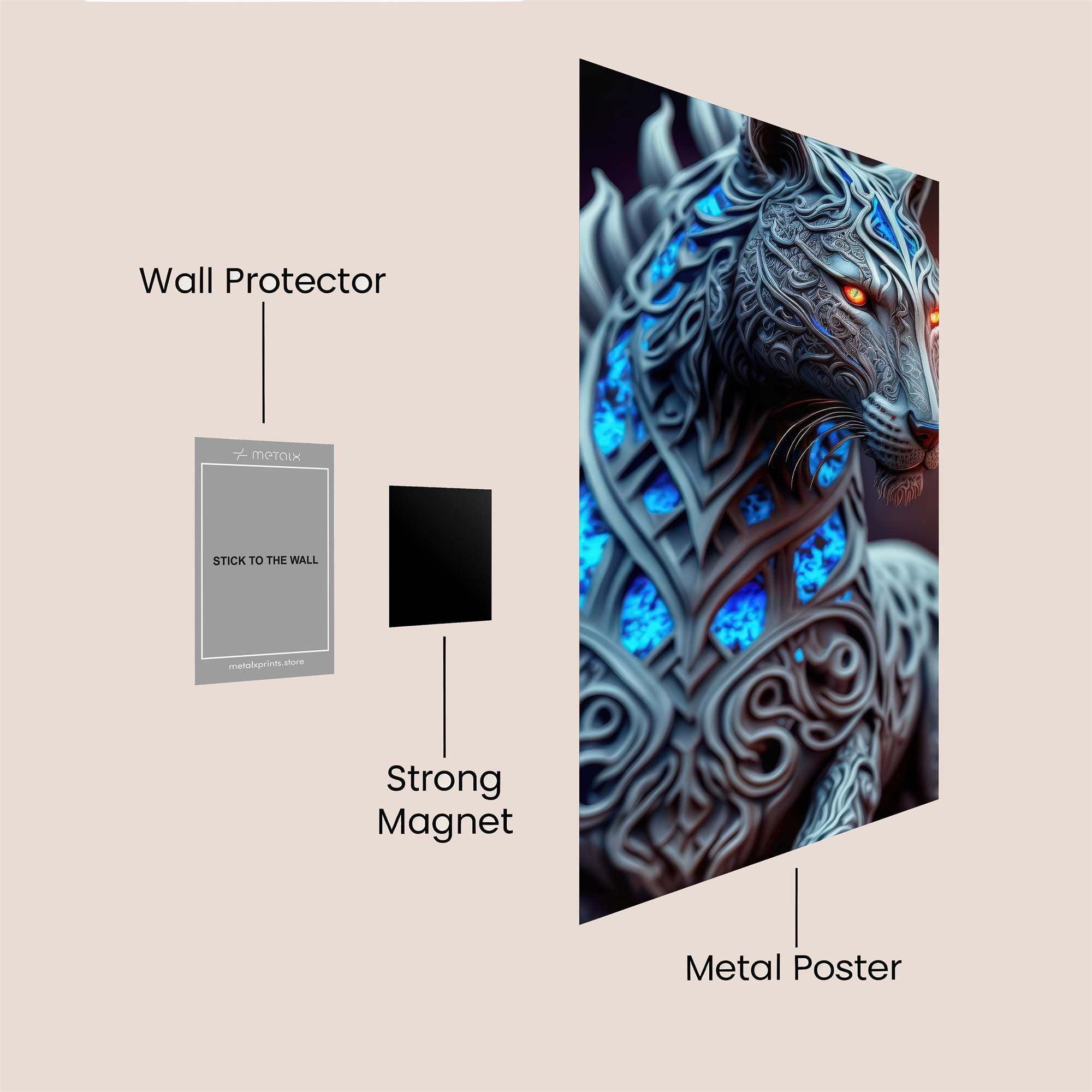 CrystalPanther Safe Wall Magnetic / M