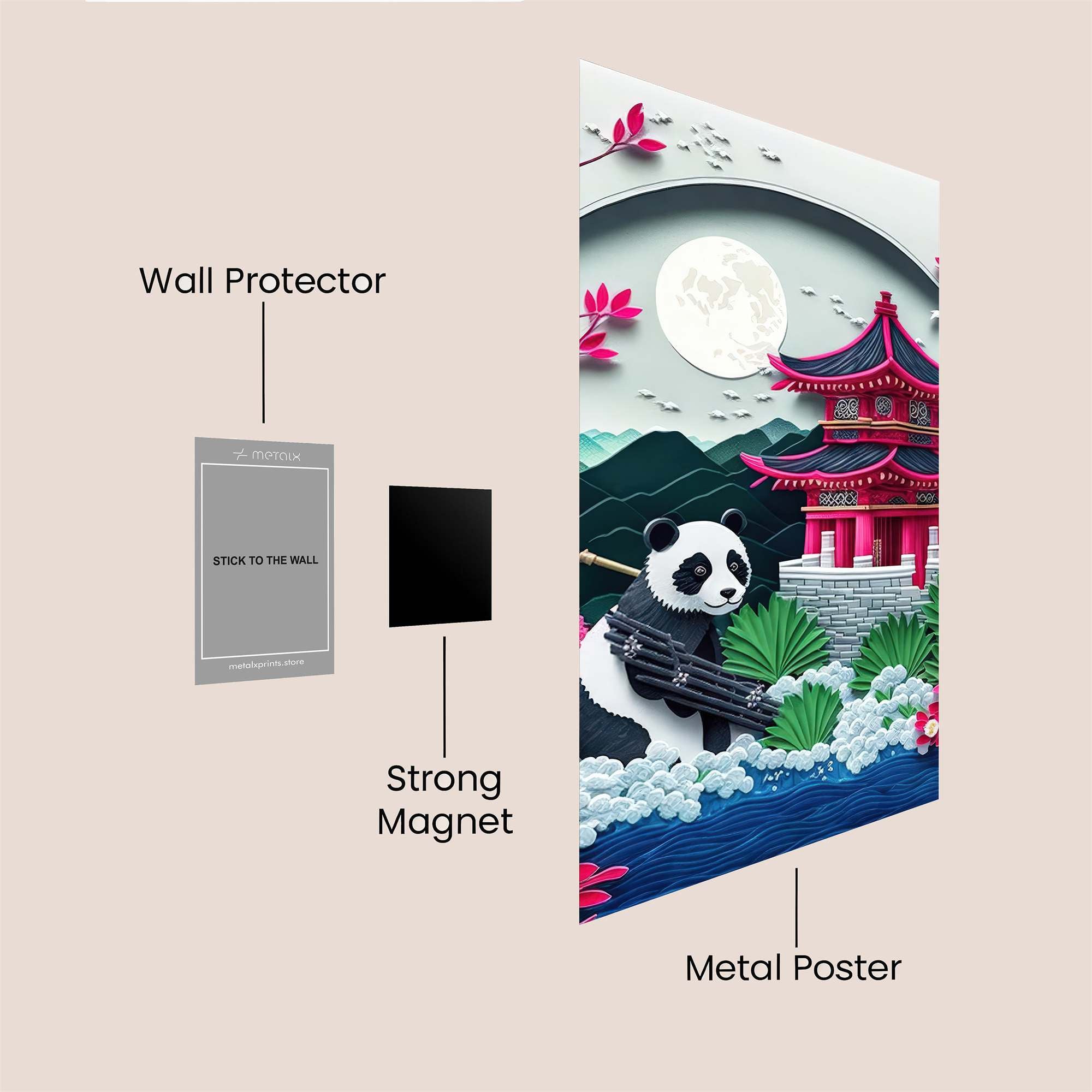 Panda Serenity Safe Wall Magnetic / M