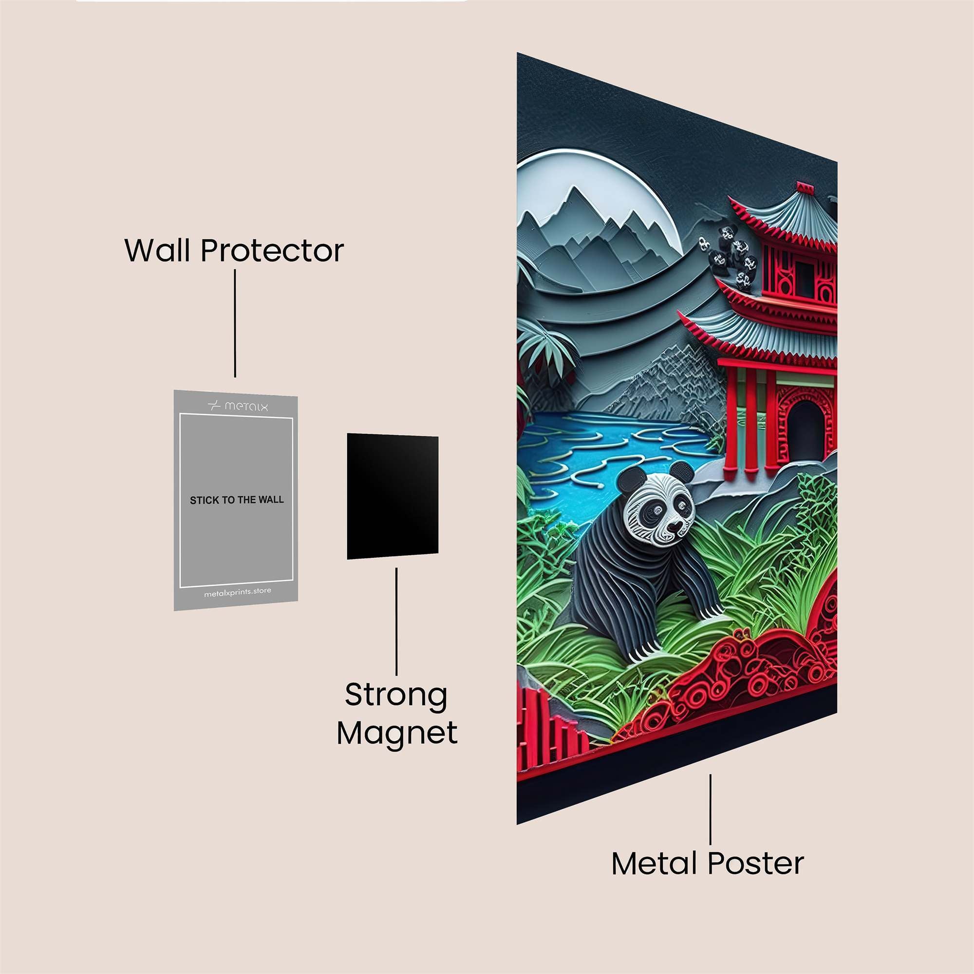 Panda Serenity Safe Wall Magnetic / M