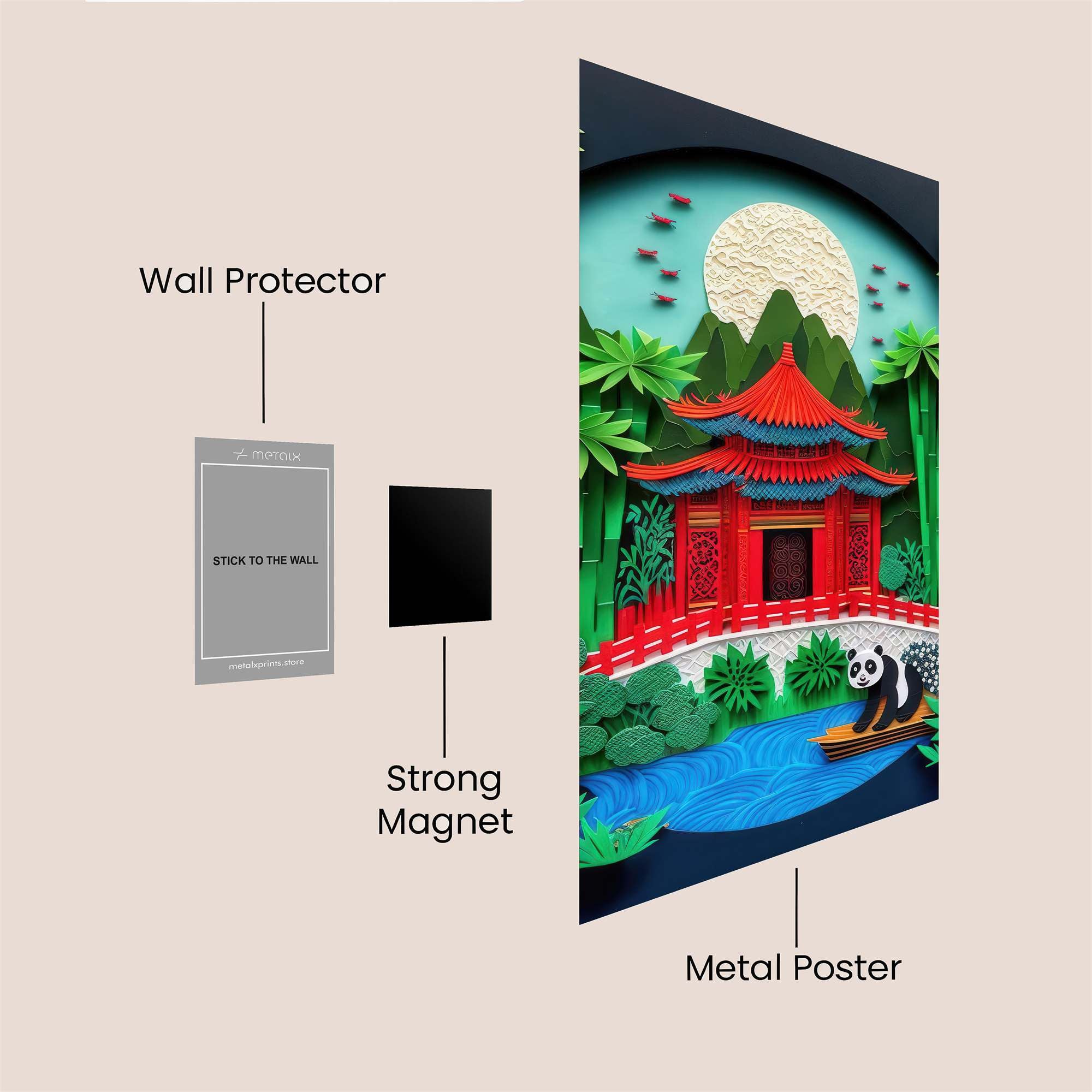 Panda Serenity Safe Wall Magnetic / M