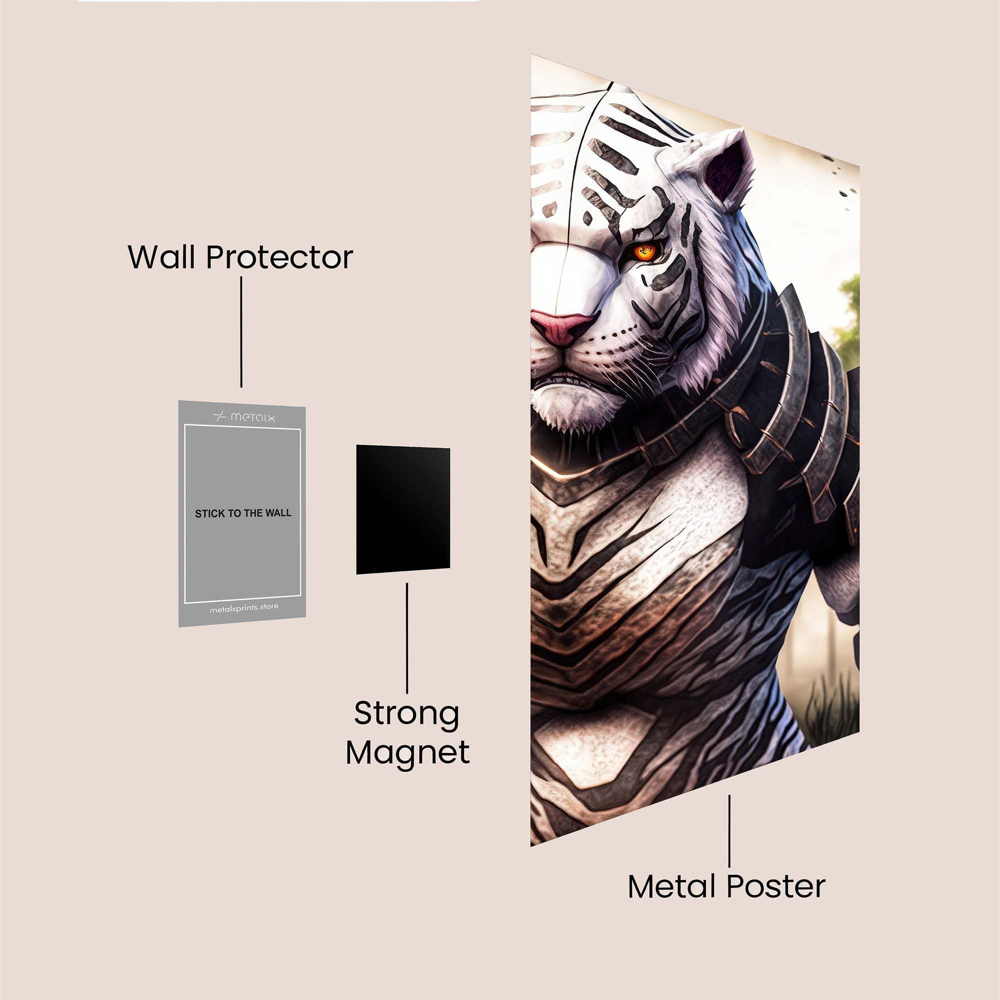 Tiger Warrior Safe Wall Magnetic / M