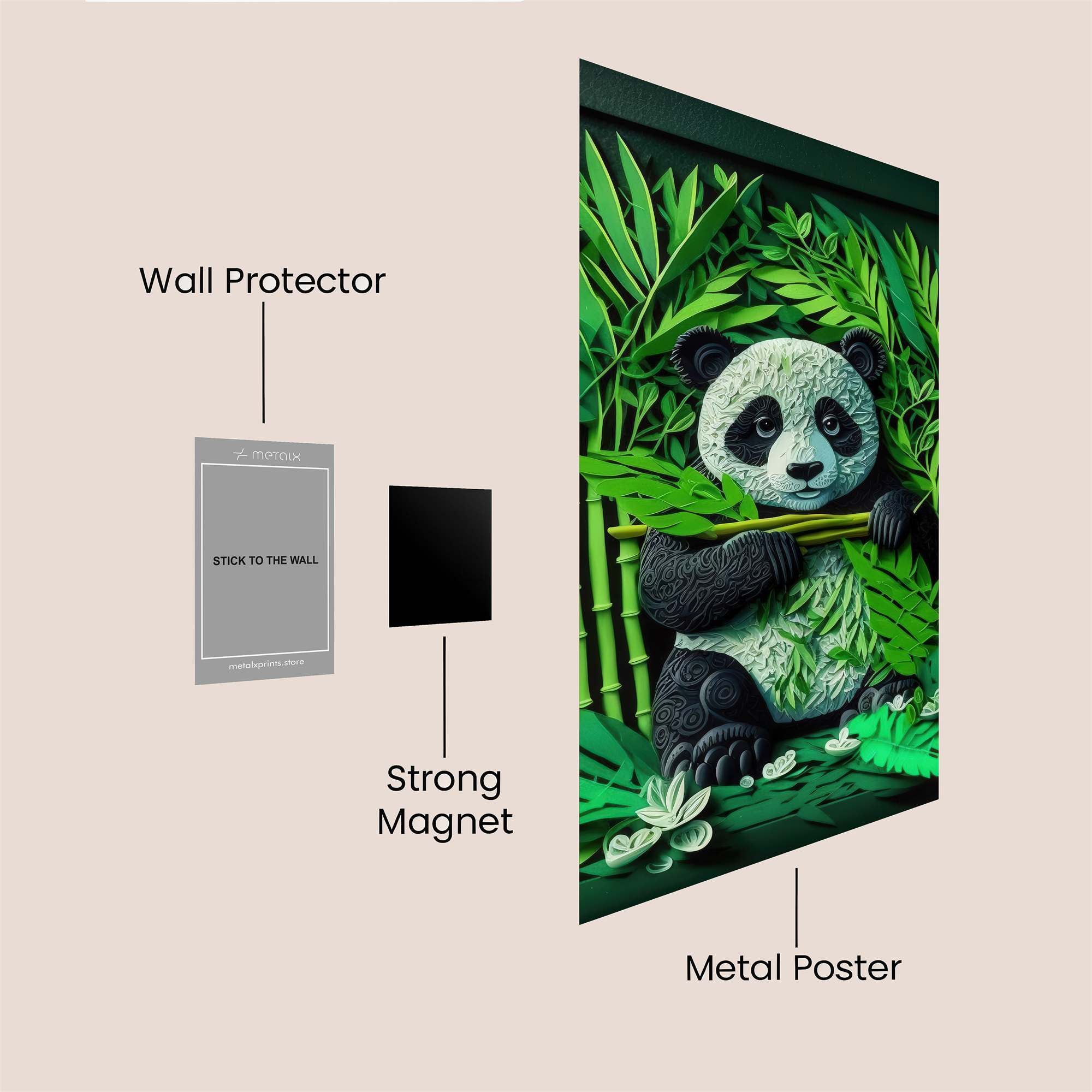 Panda Bliss Safe Wall Magnetic / M