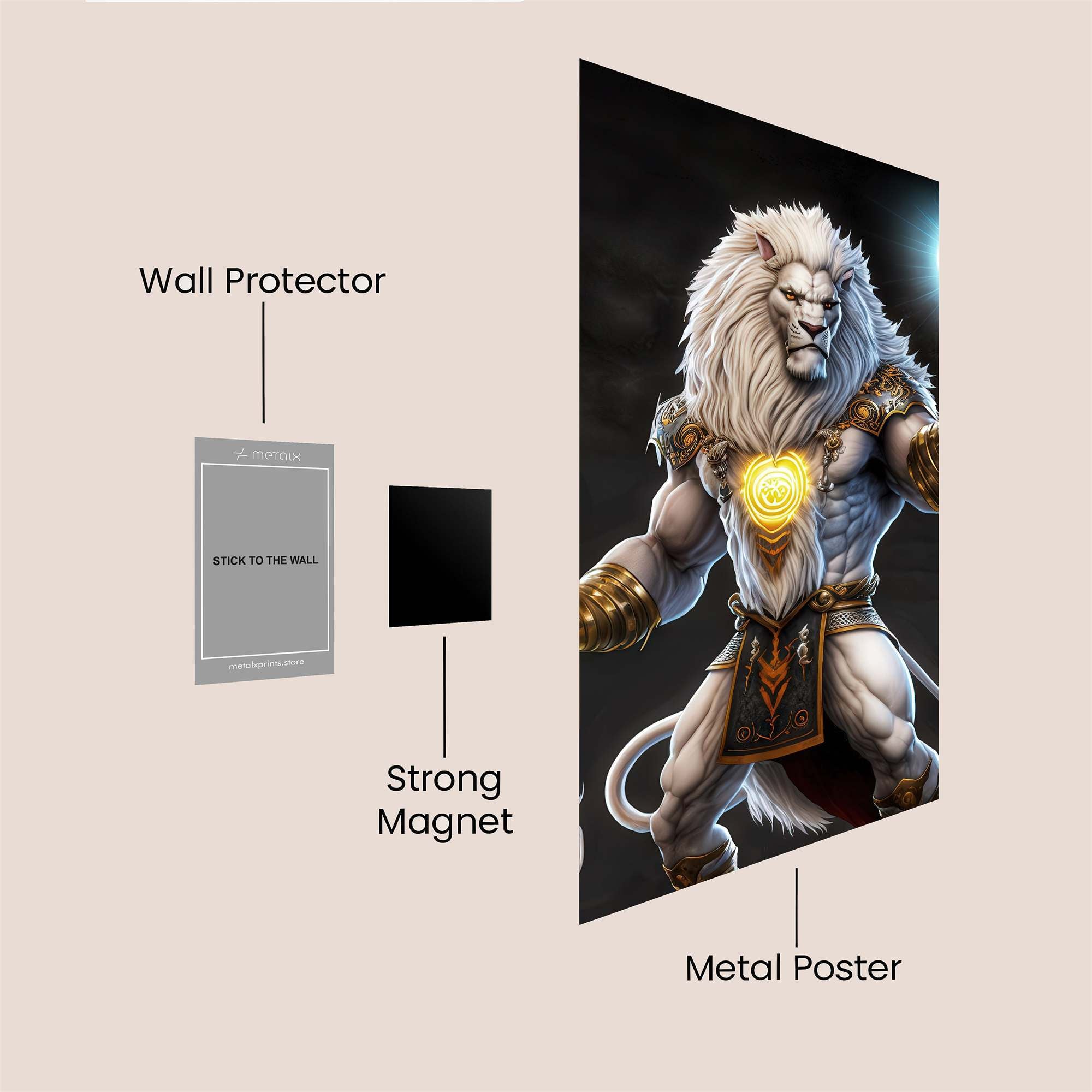 Lion Mystic Safe Wall Magnetic / M