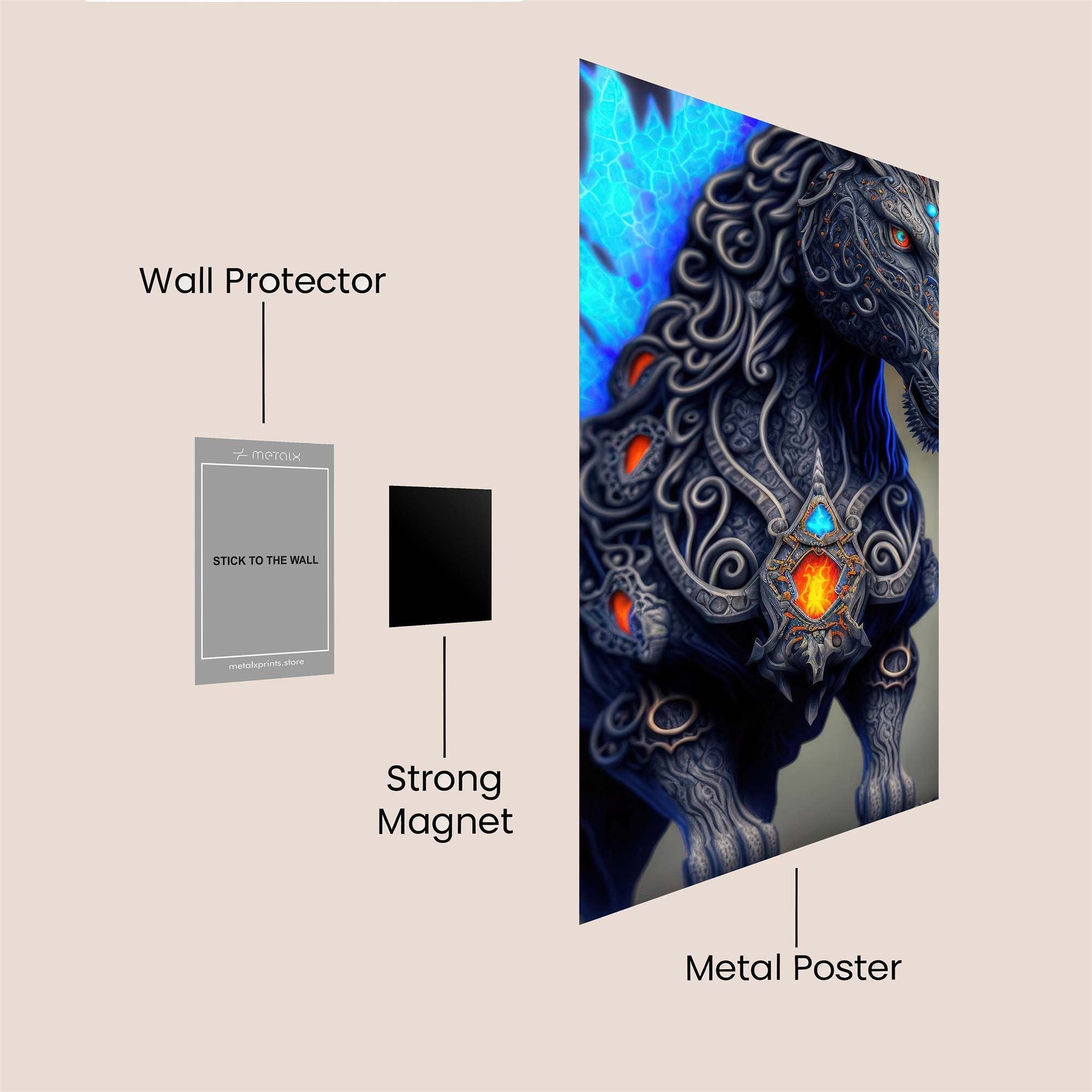 Mystic Steed Safe Wall Magnetic / M