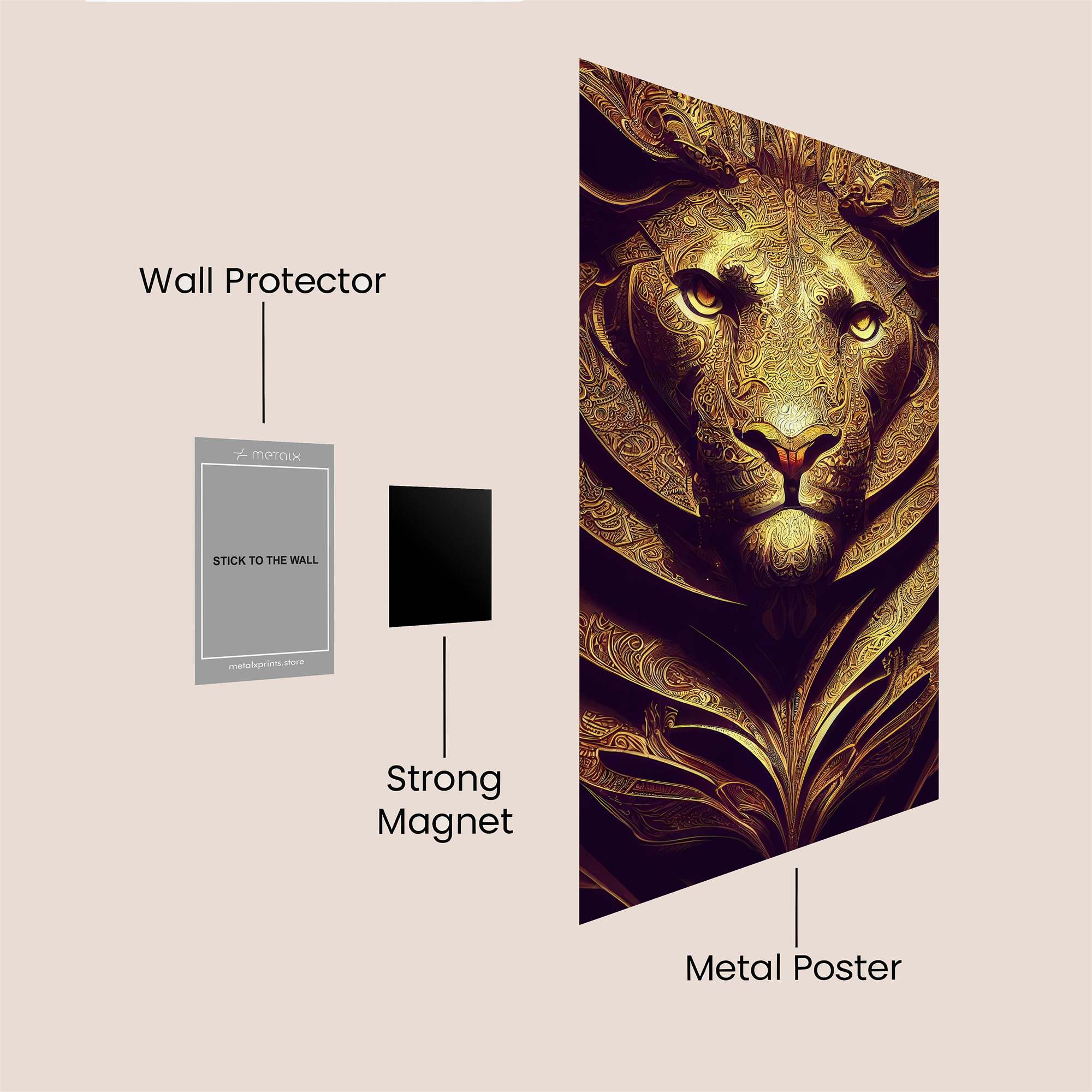 Lion Majestic Safe Wall Magnetic / M