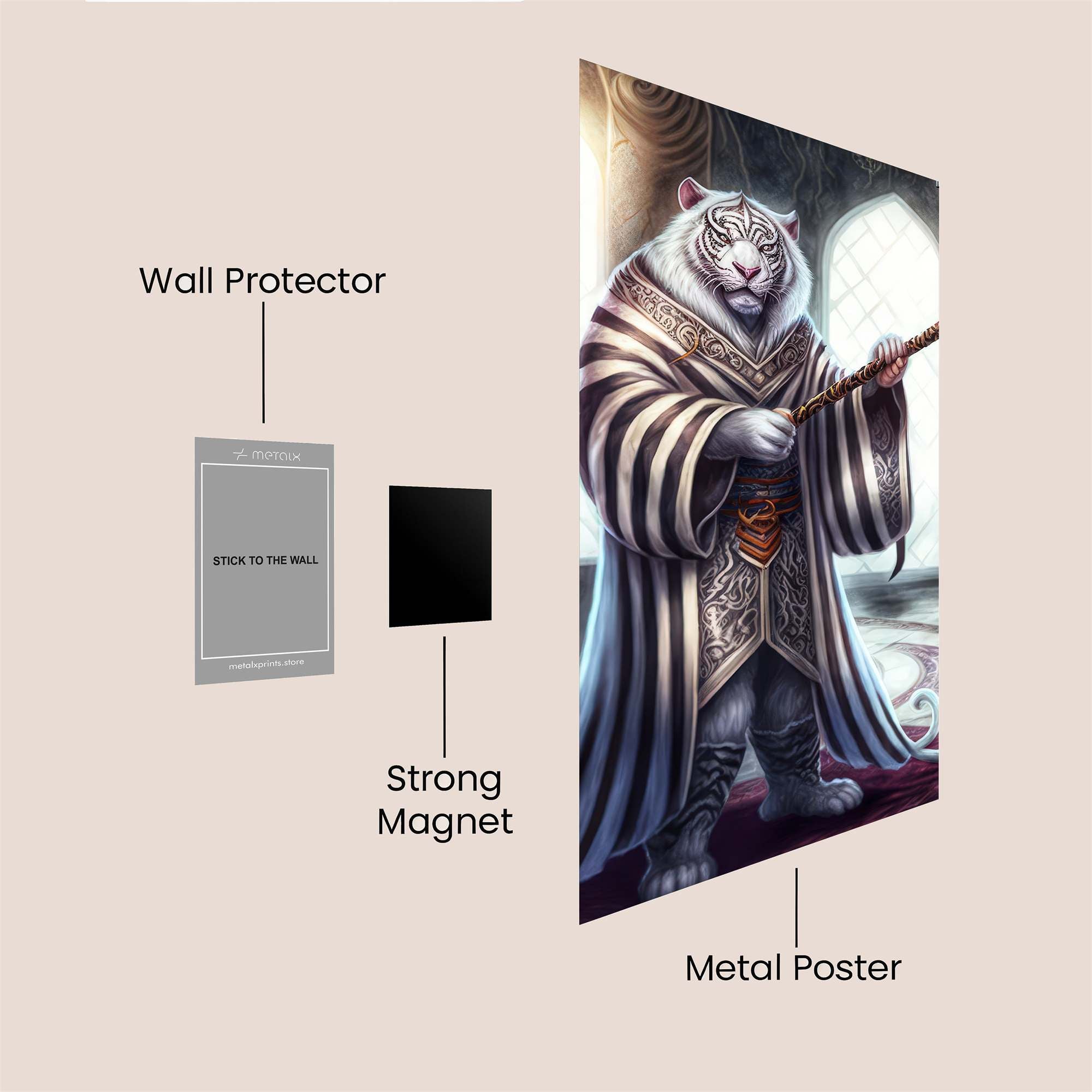 Wizard Tiger Safe Wall Magnetic / M