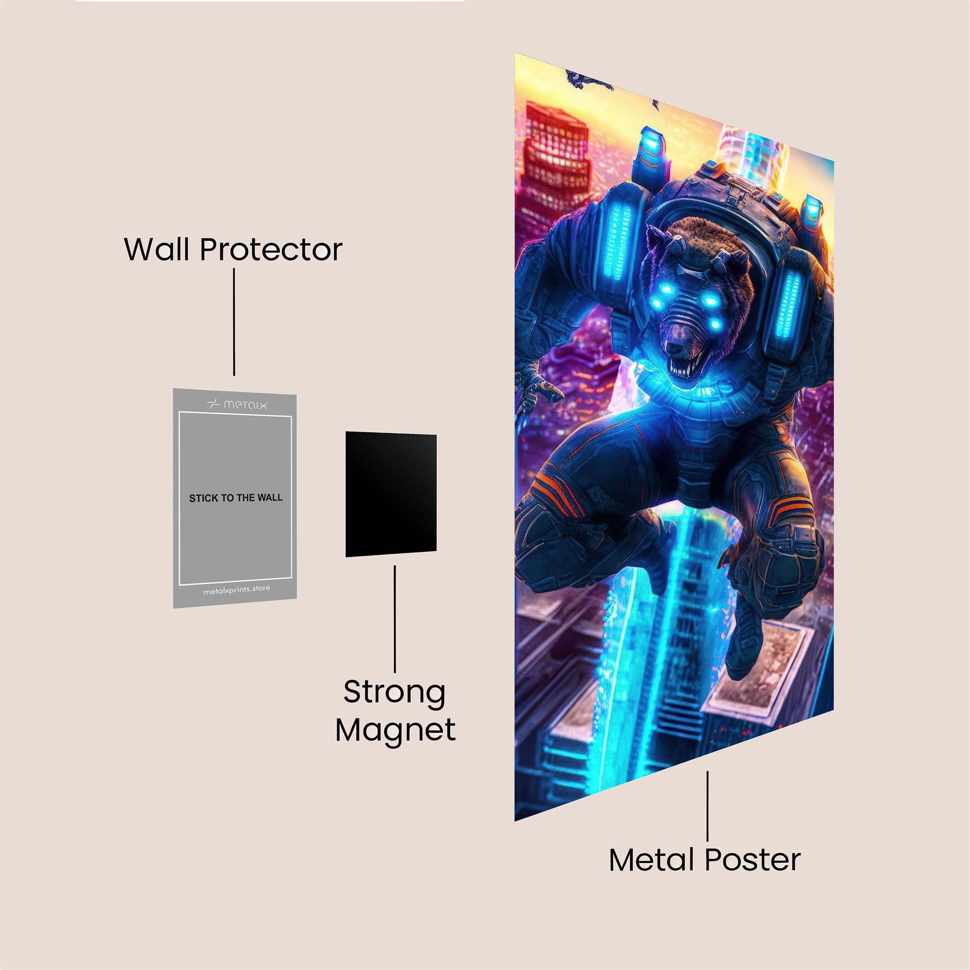 Bear Blitz Safe Wall Magnetic / M