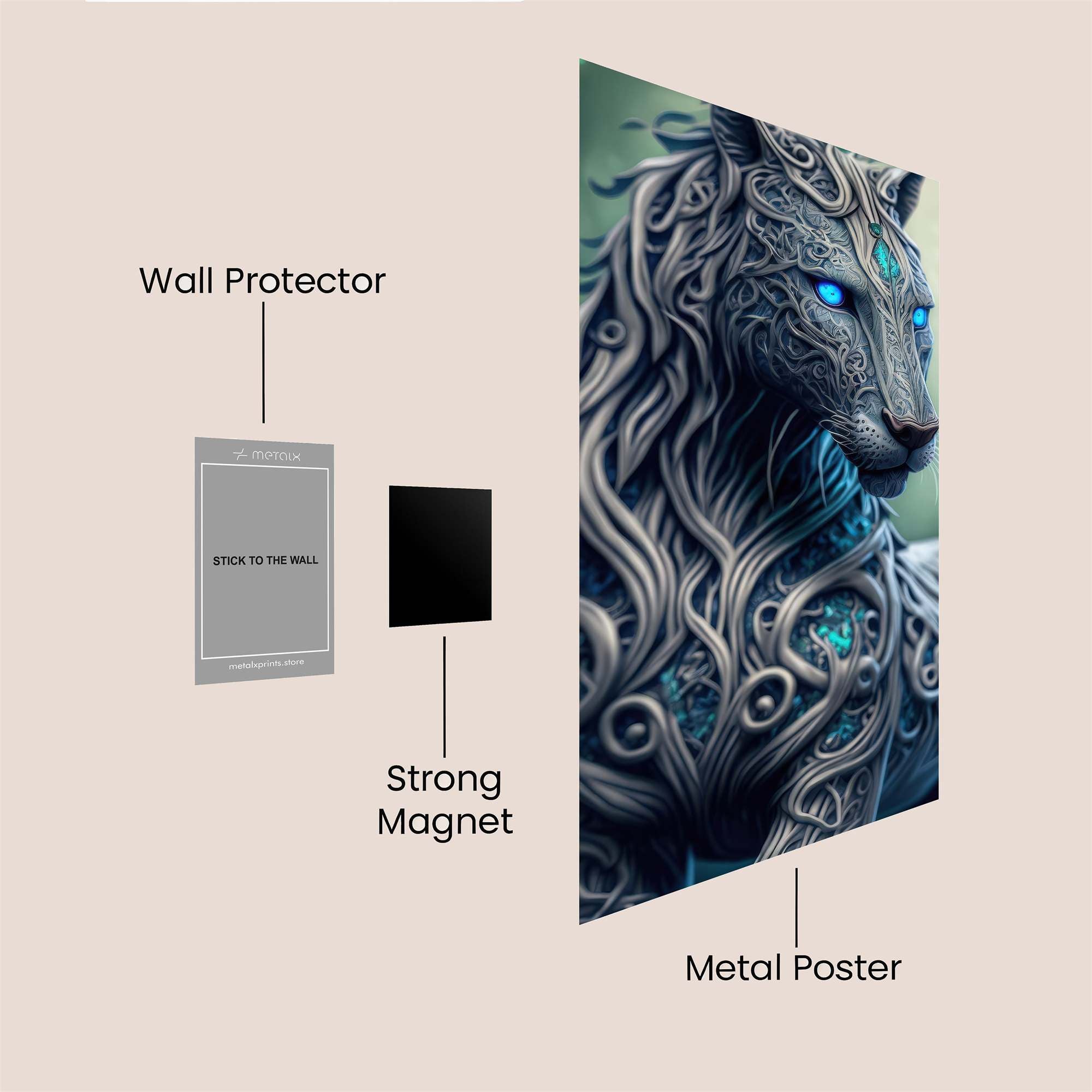 Crystal Serenity Safe Wall Magnetic / M