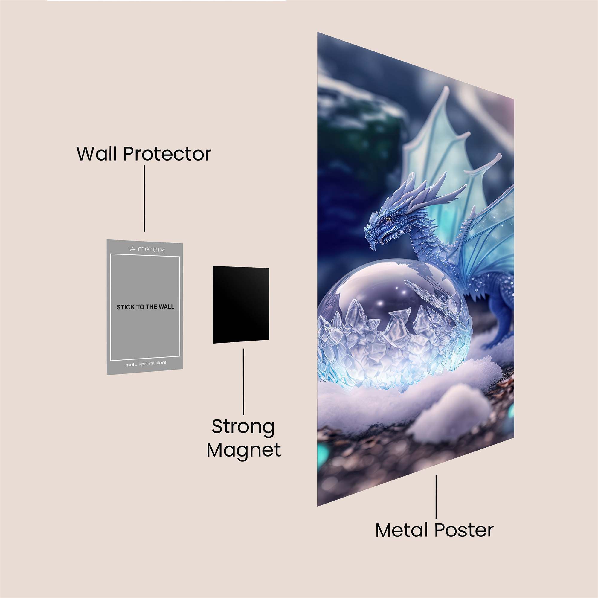 Crystal Serenity Safe Wall Magnetic / M