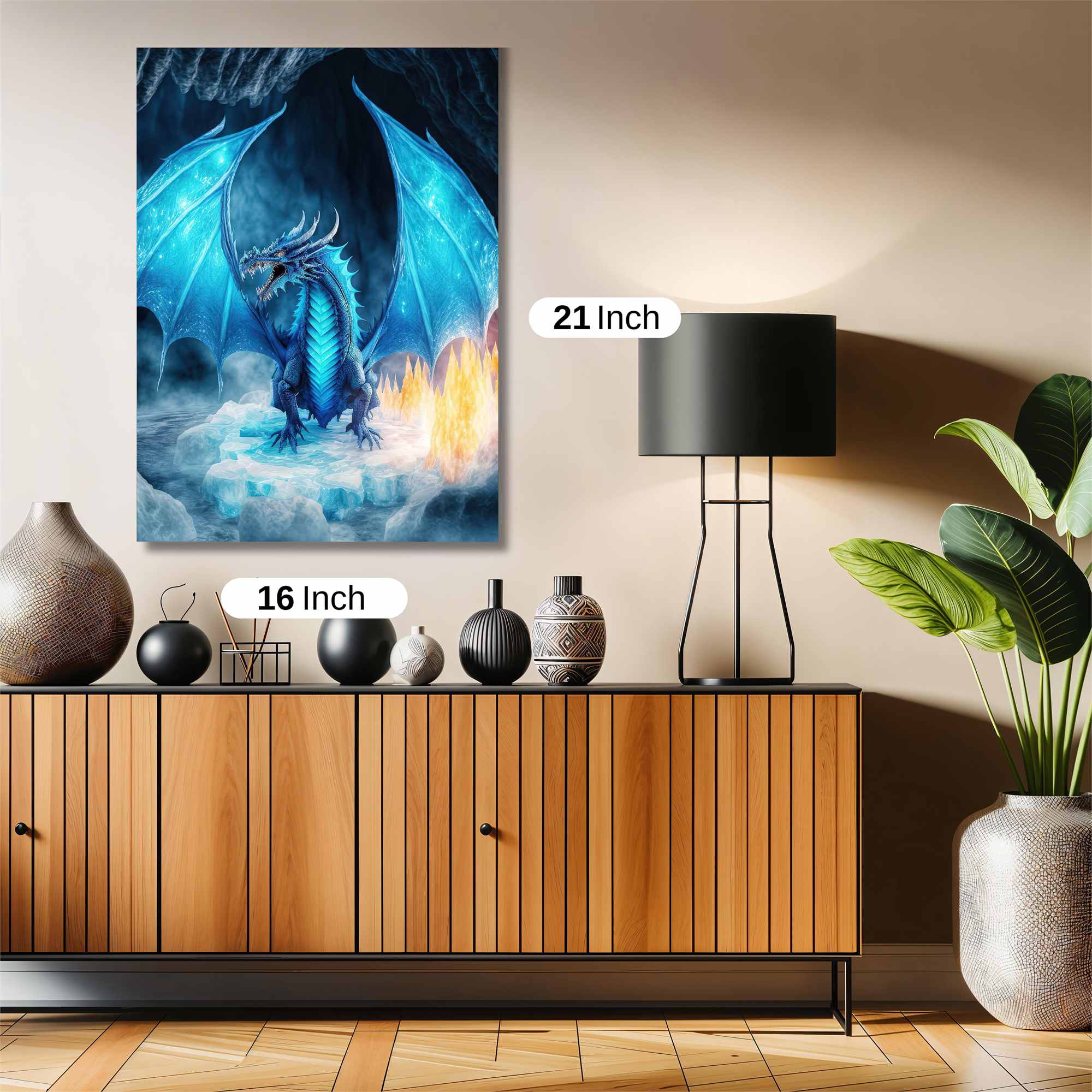 Frostfire Dragon Safe Wall Magnetic / M