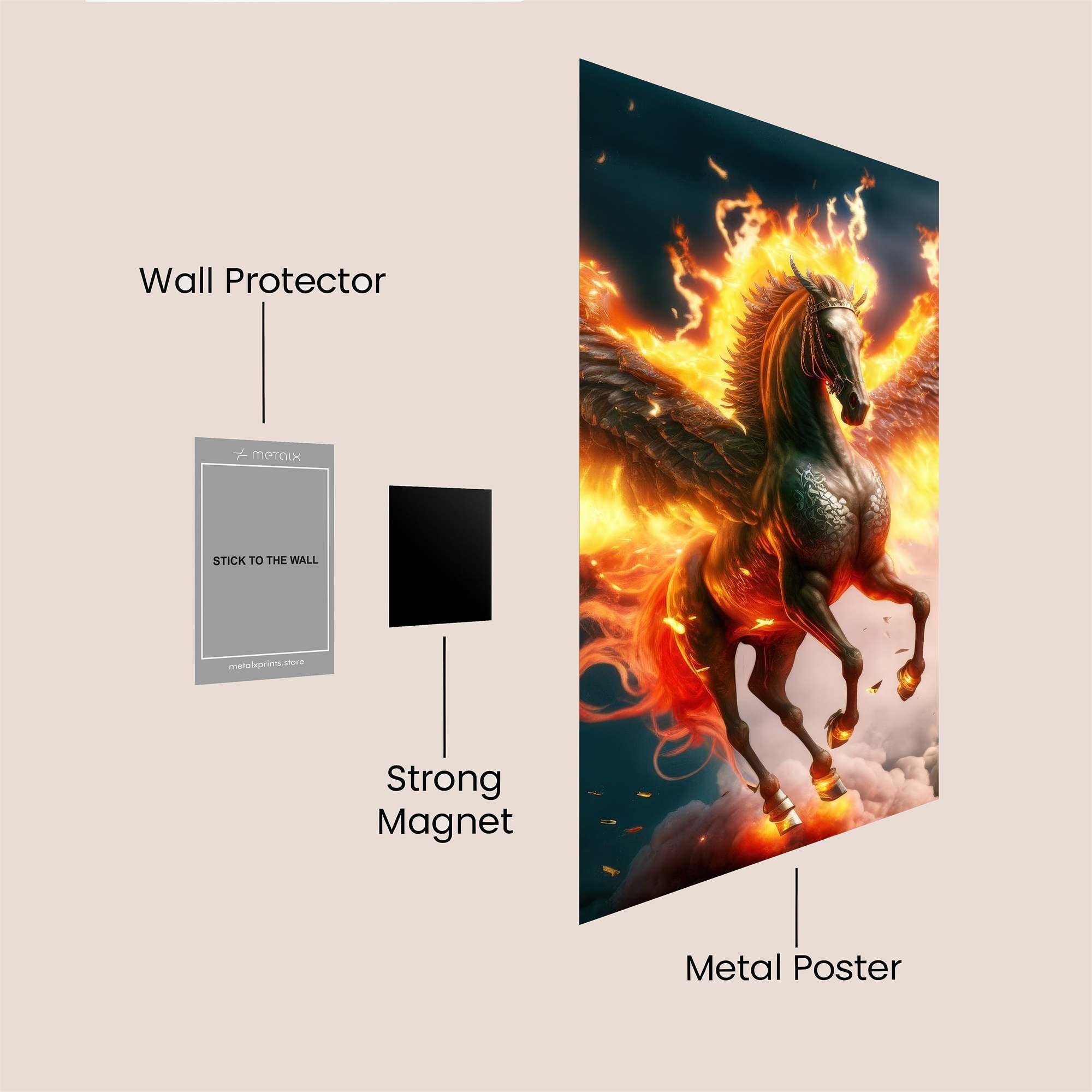 Pegasus Blaze Safe Wall Magnetic / M