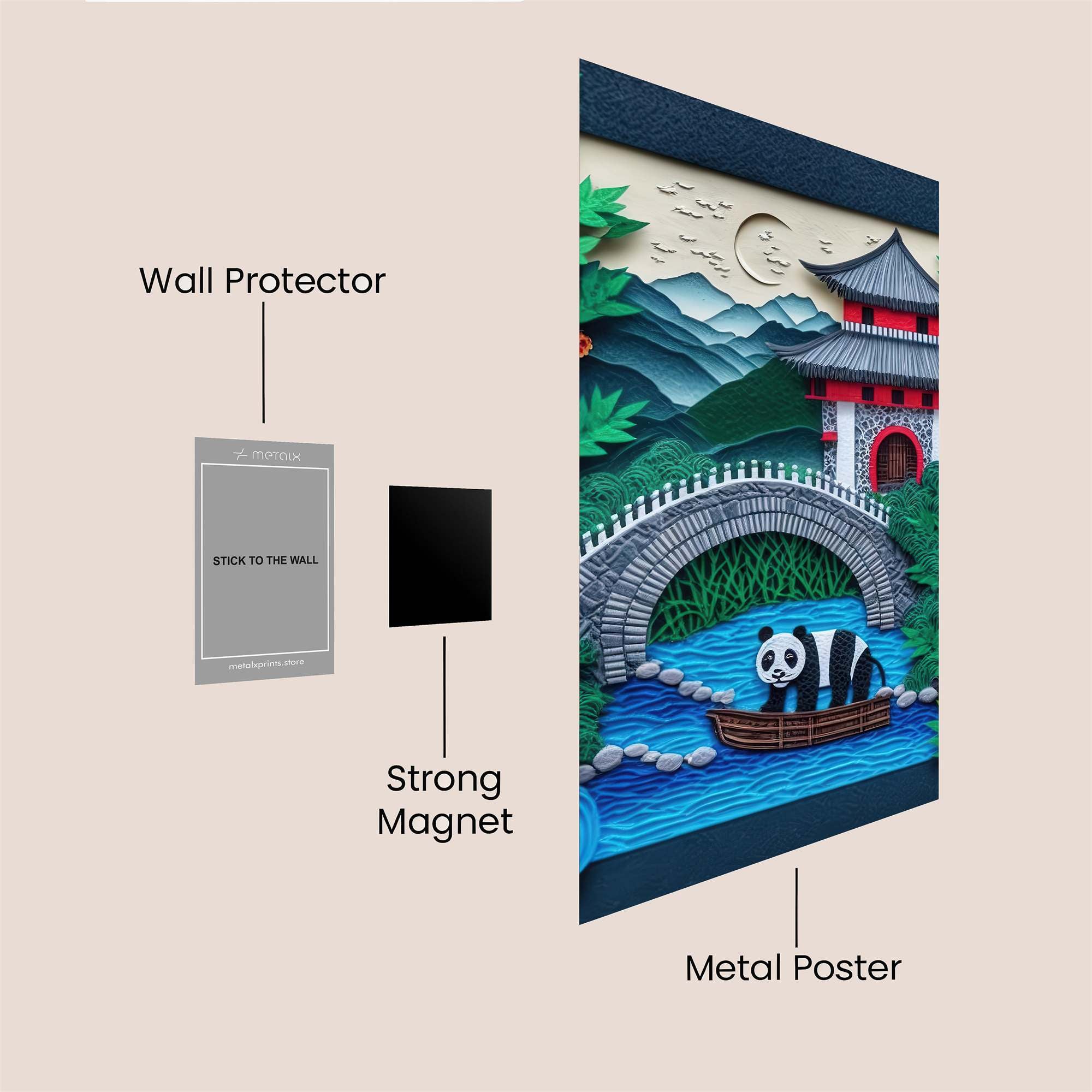 Panda Serenity Safe Wall Magnetic / M