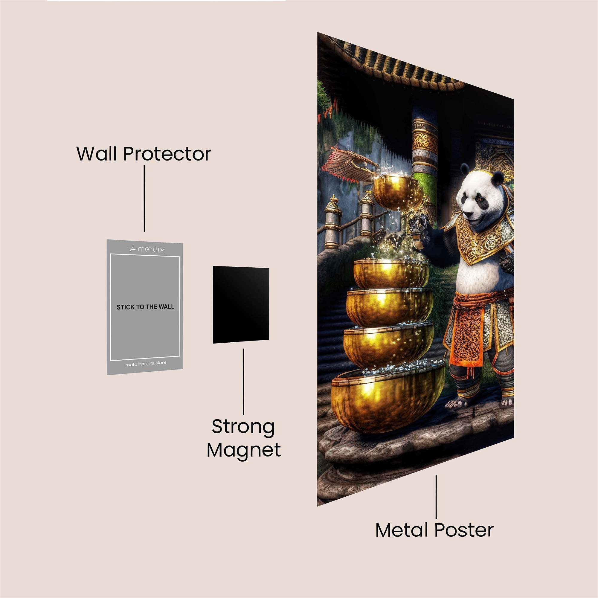 Panda Serenity Safe Wall Magnetic / M