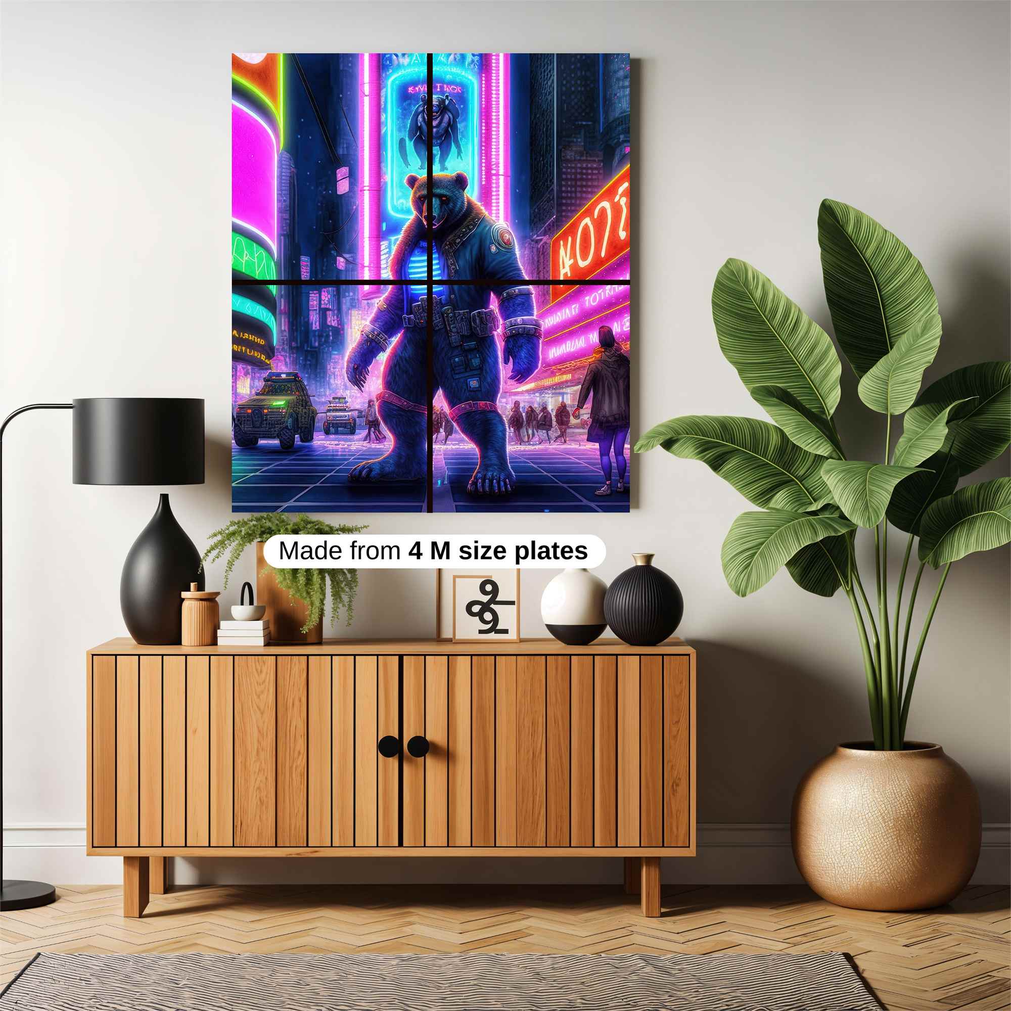 Bear Cyberpunk Safe Wall Magnetic / M