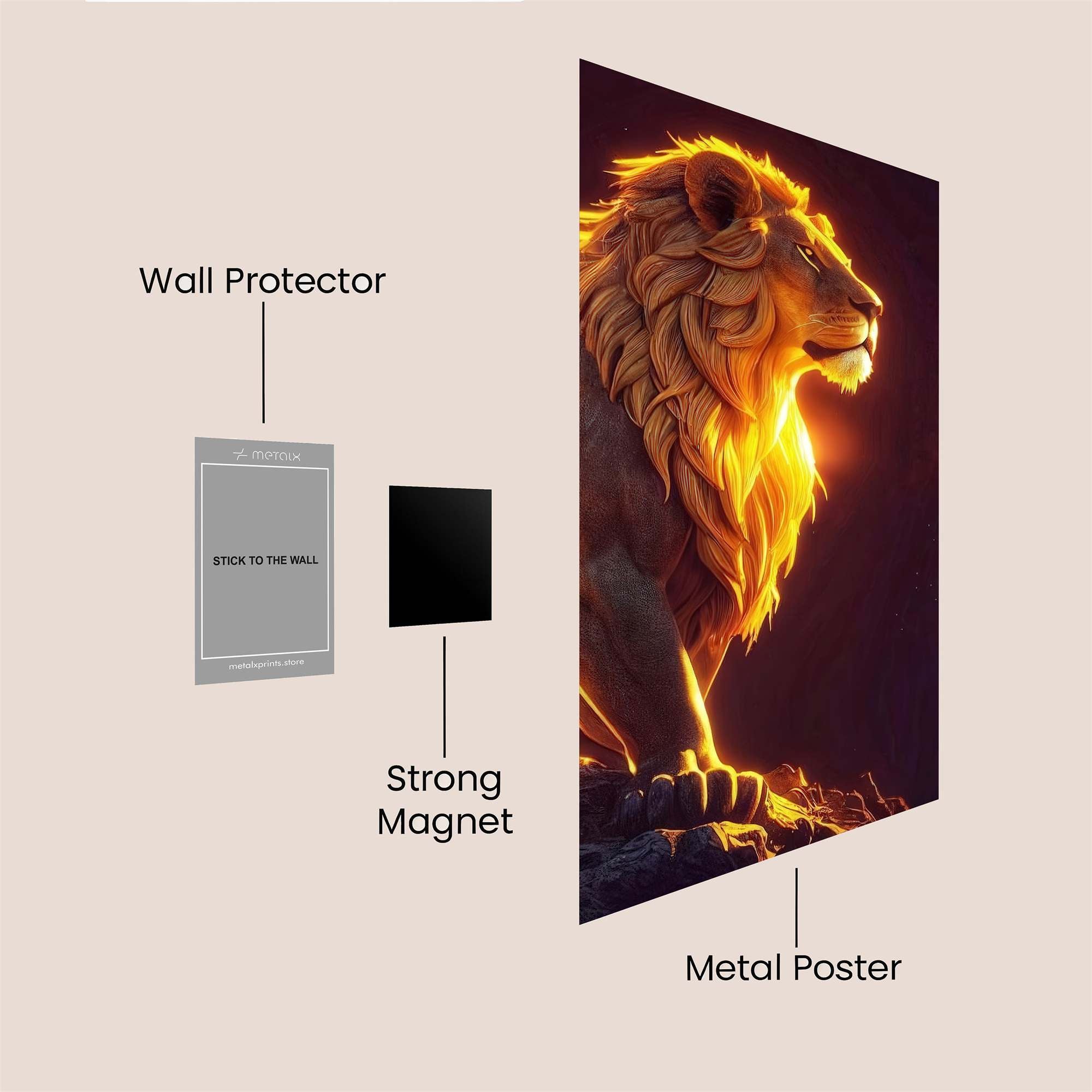 Lion Radiant Safe Wall Magnetic / M
