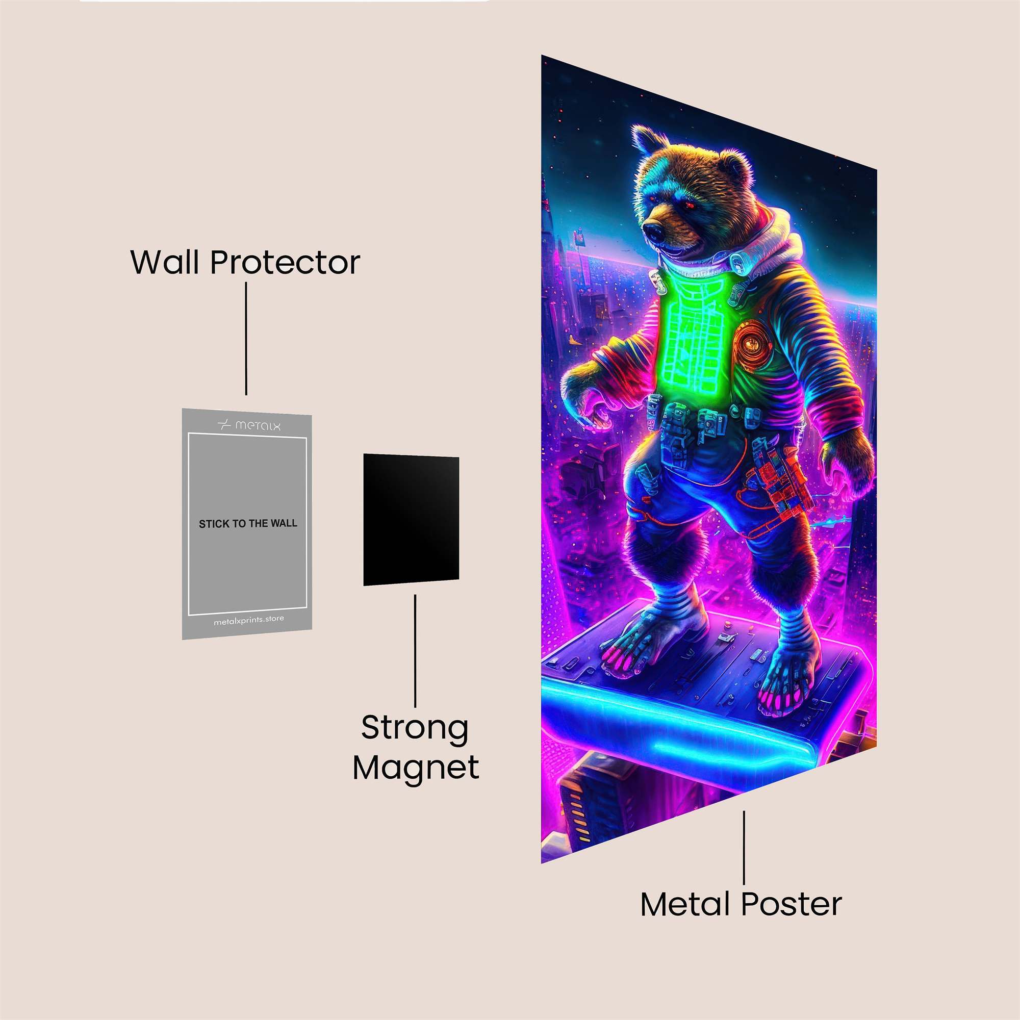 Bear Radiance Safe Wall Magnetic / M