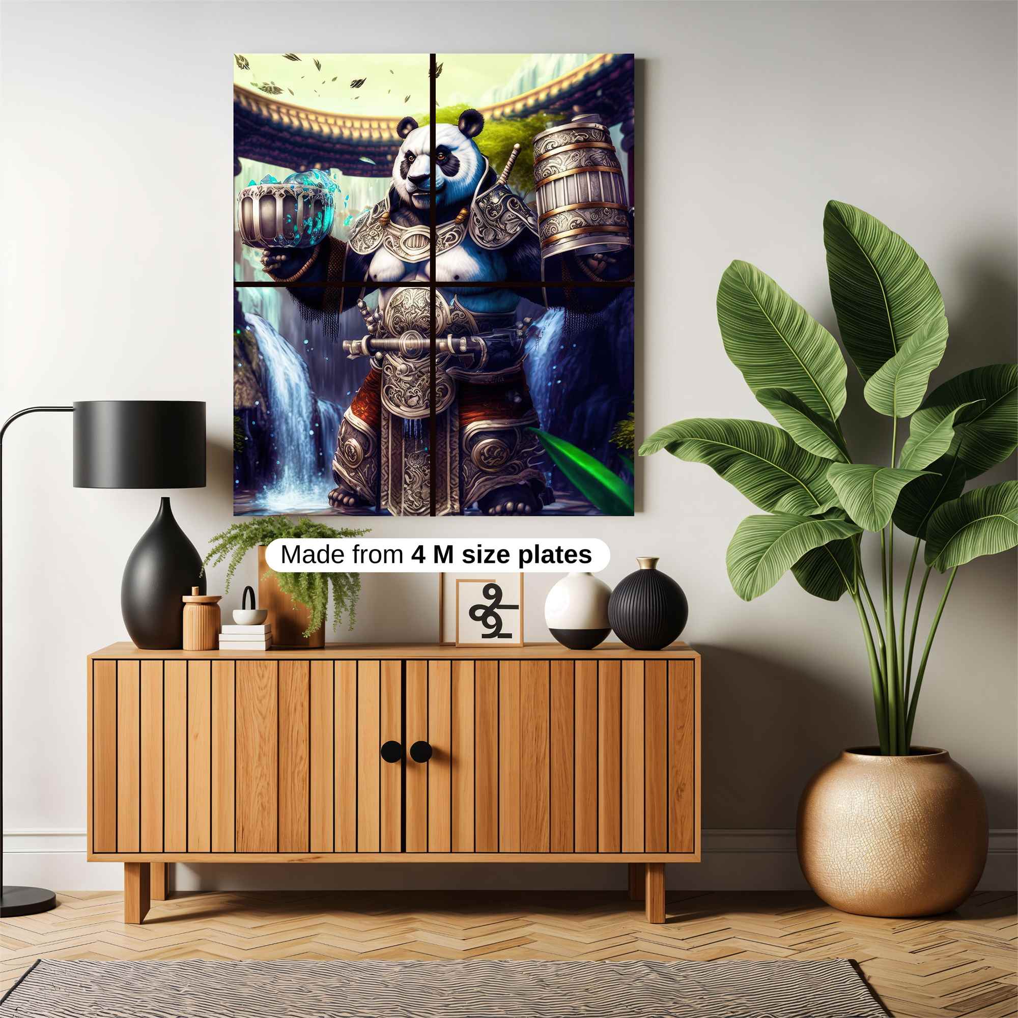 Panda Warrior Safe Wall Magnetic / M