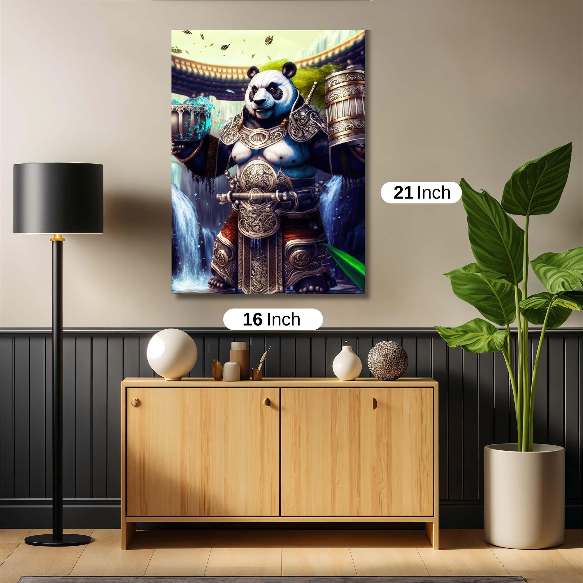 Panda Warrior Safe Wall Magnetic / M