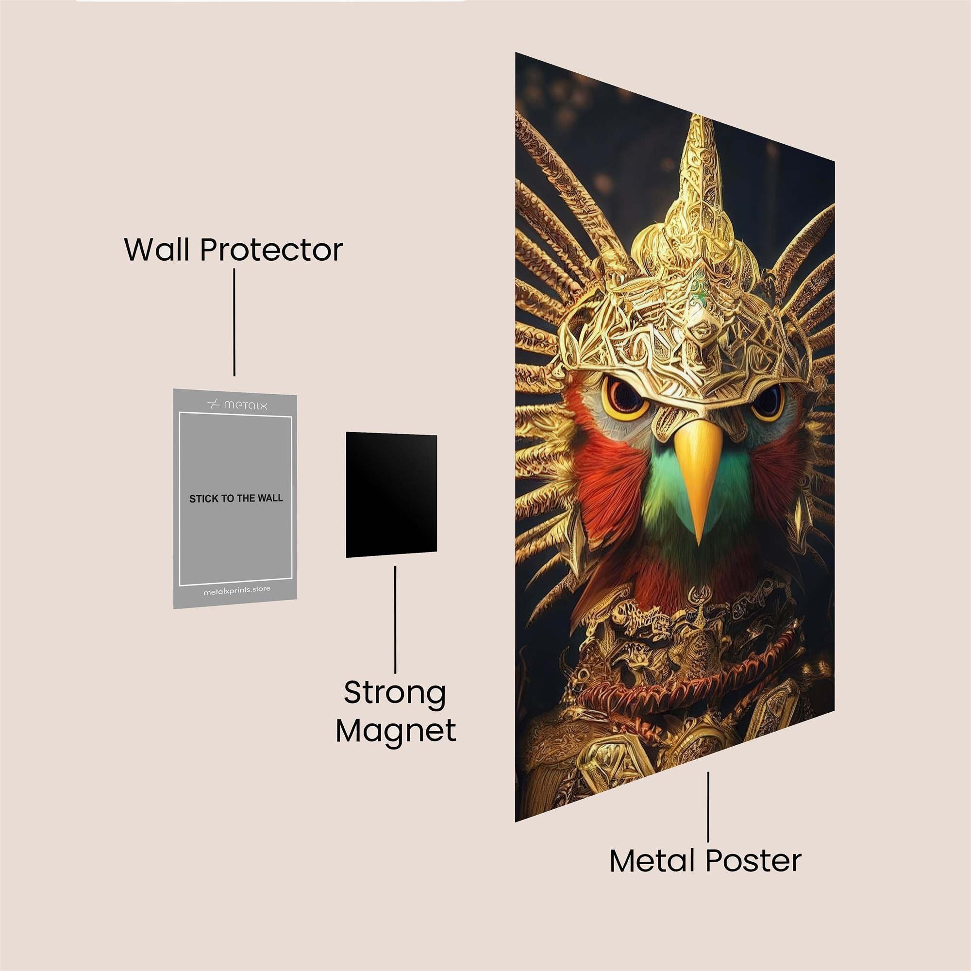 Regal Parrot Safe Wall Magnetic / M