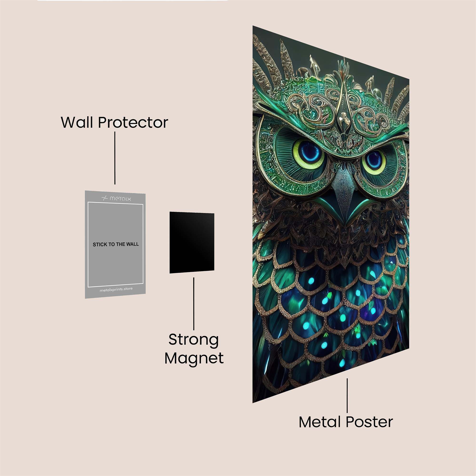 Owl Regal Safe Wall Magnetic / M