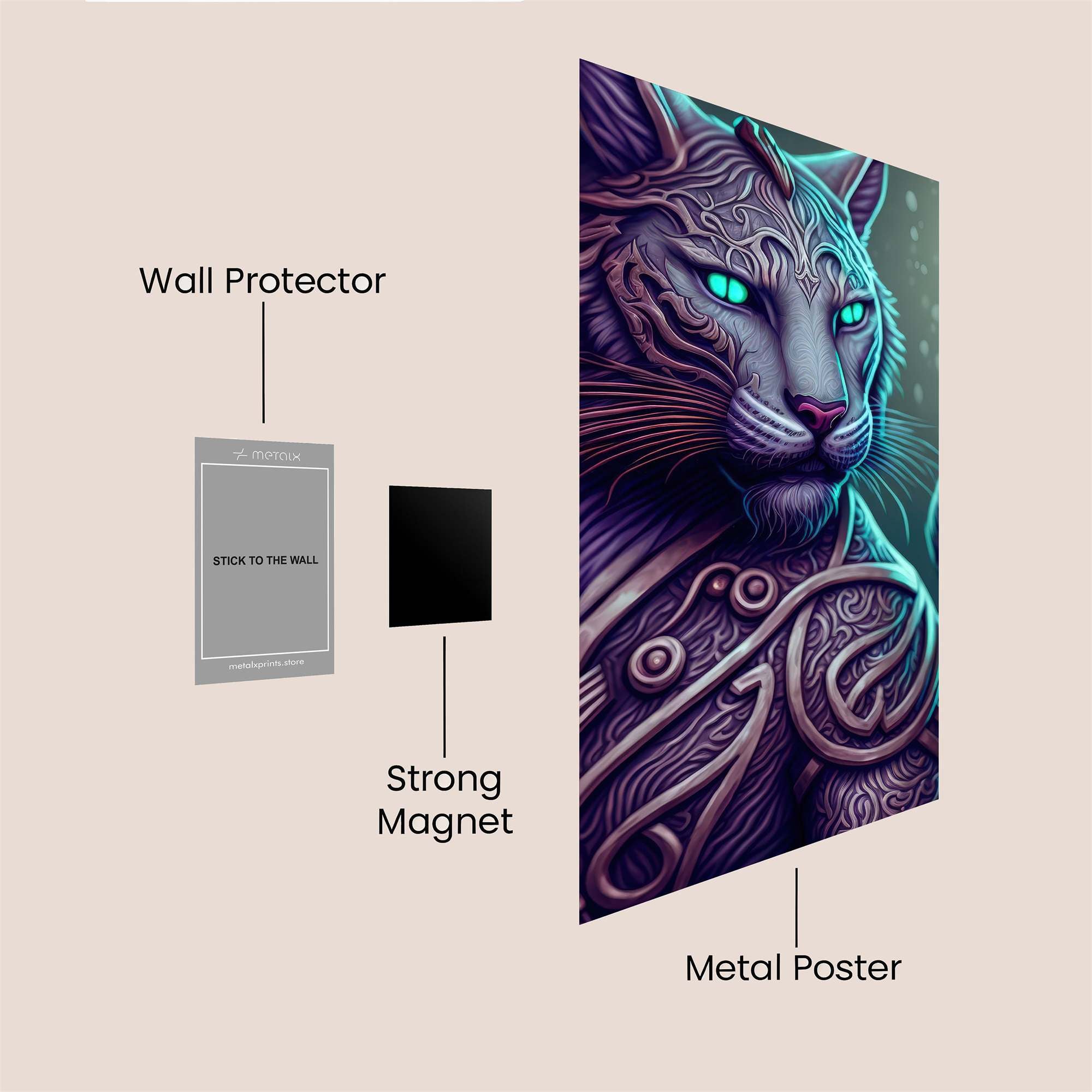 Mystic Tiger Safe Wall Magnetic / M