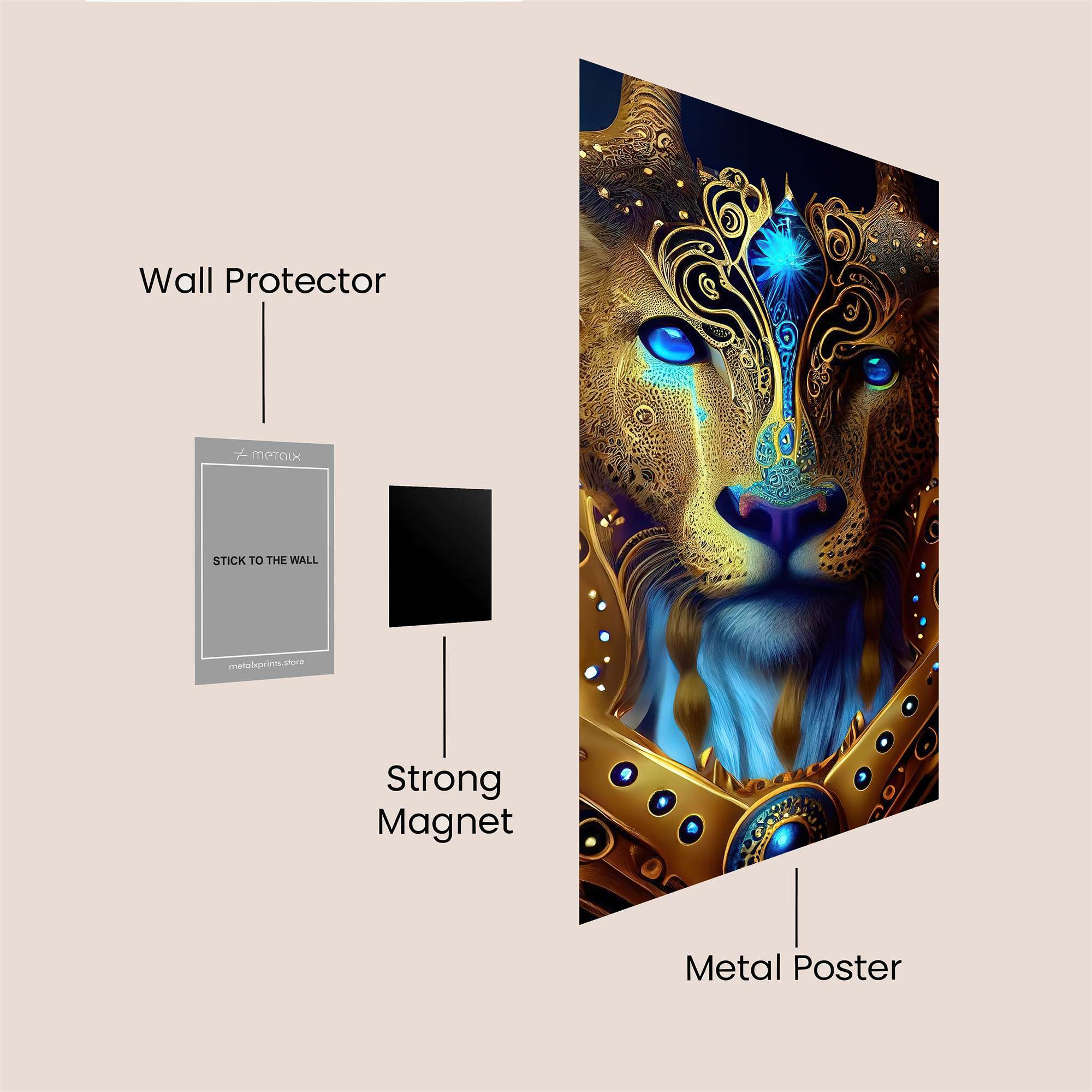 Lion Mystic Safe Wall Magnetic / M